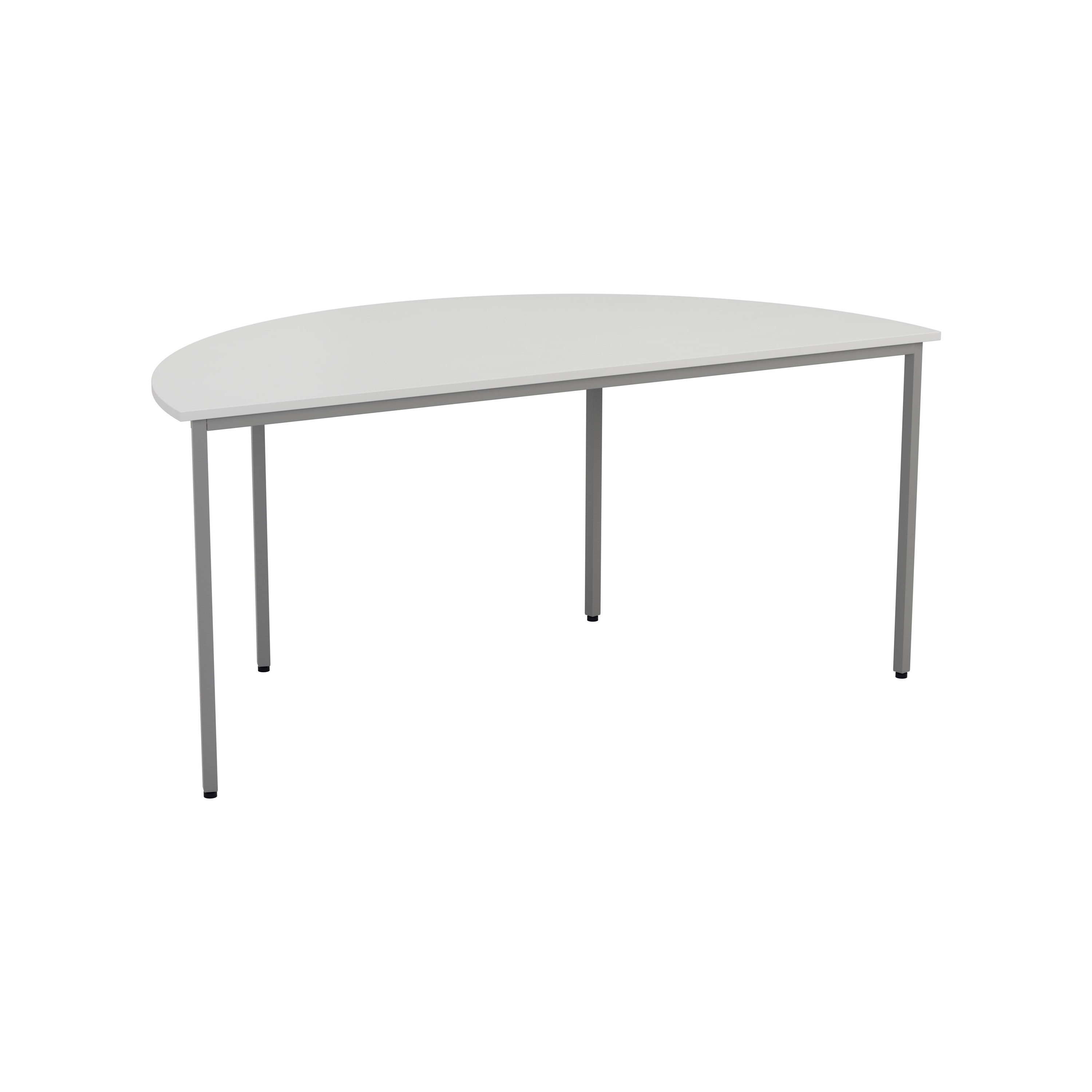 Semicircular Multipurpose Table | 1600 X 800 | White/Silver thumbnail 4