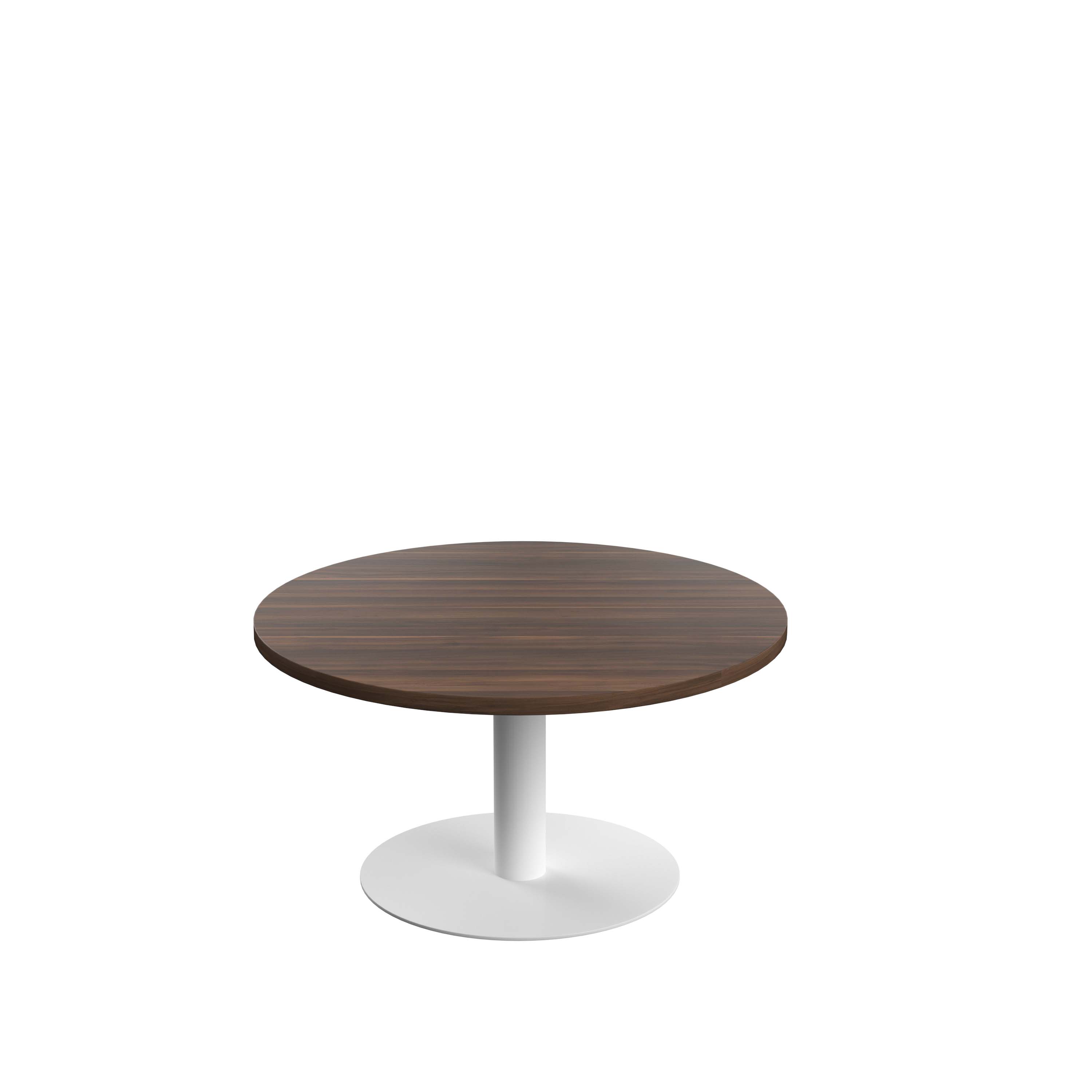 Contract Table Low (FSC) | 800mm | Dark Walnut/White