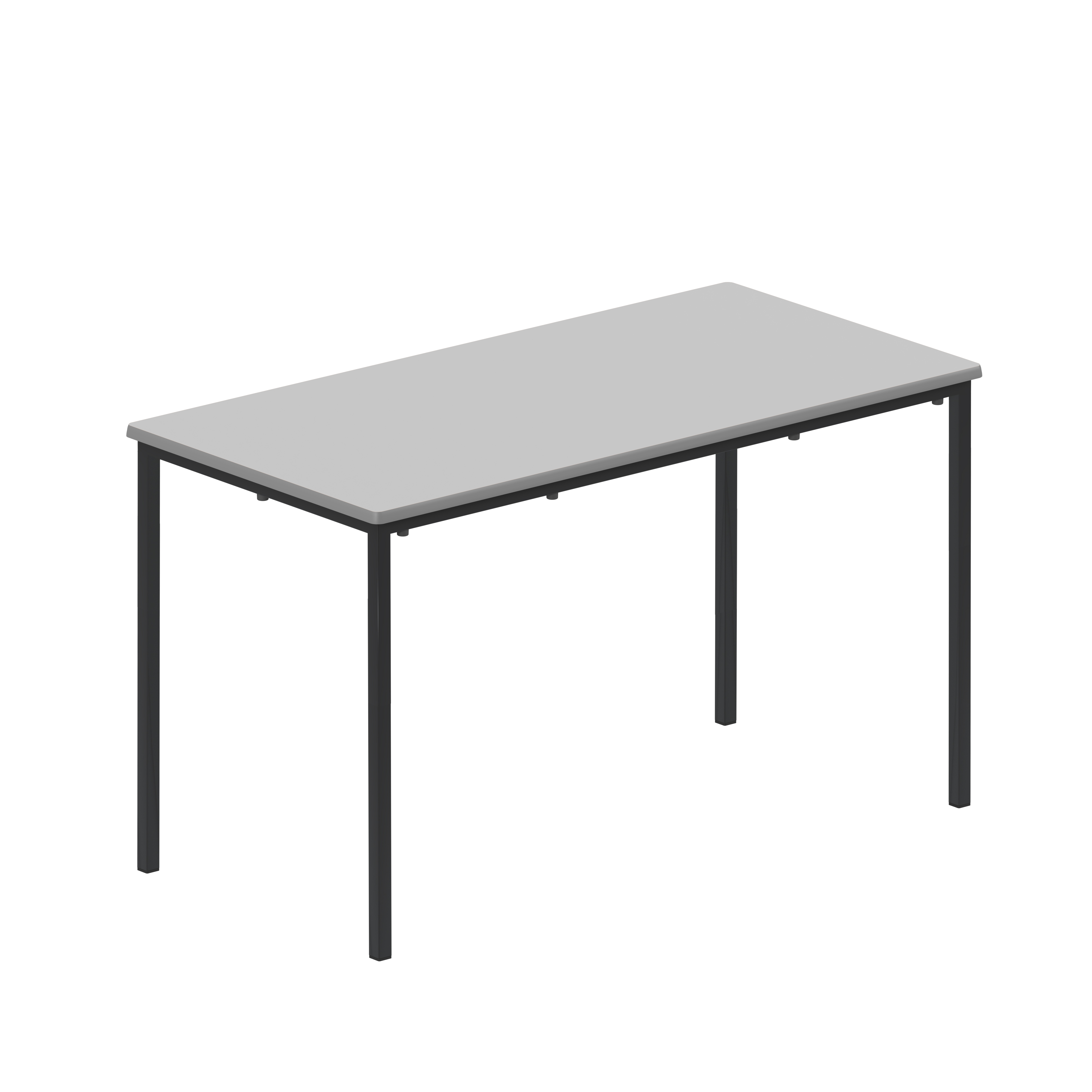 Titan+Flat+Pack+Classroom+Table+1200+X+600+X+710+Grey%2FBlack
