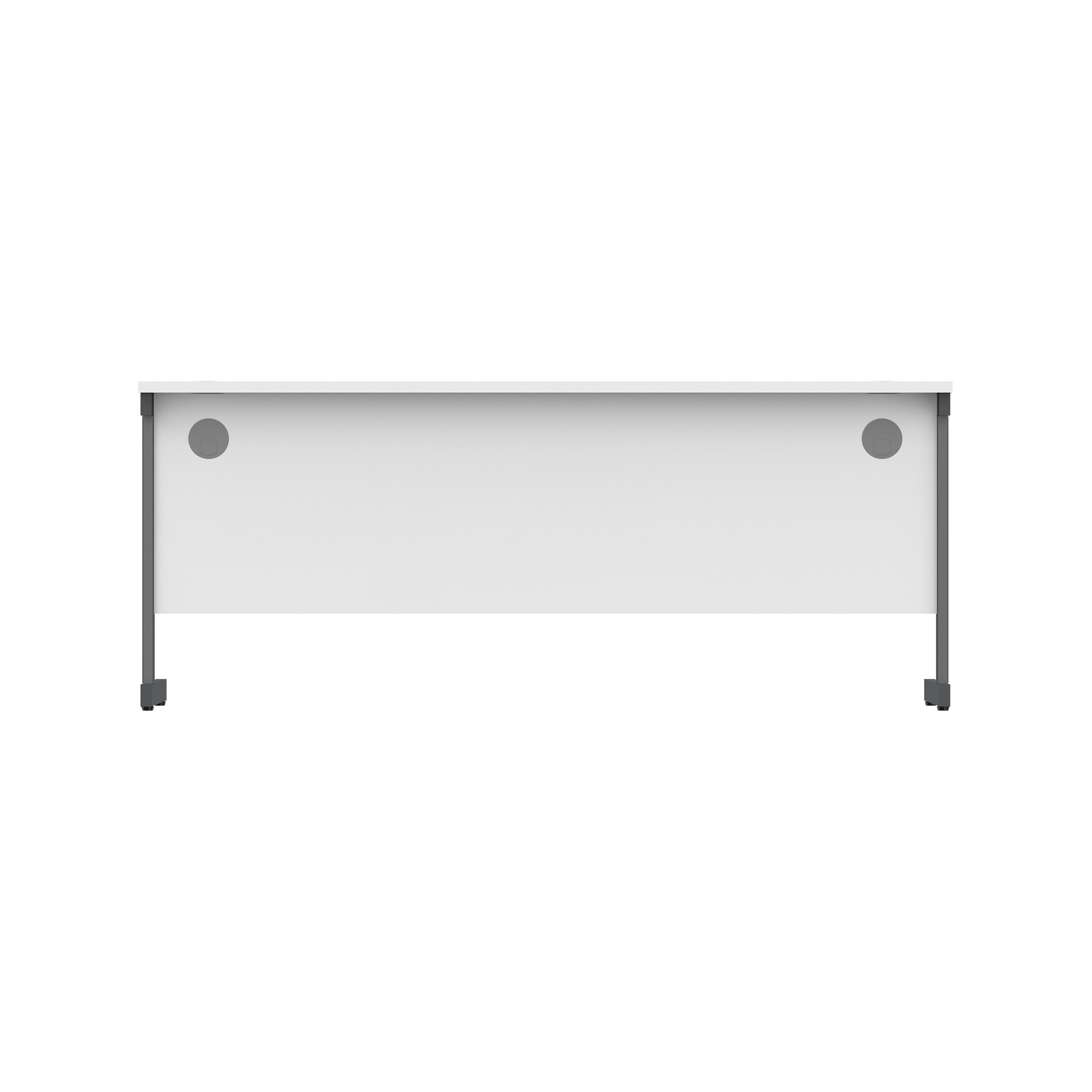 Office Rectangular Desk with Steel Single Upright Cantilever Frame (FSC) | 1800X600 | Arctic White/Graphite thumbnail 4
