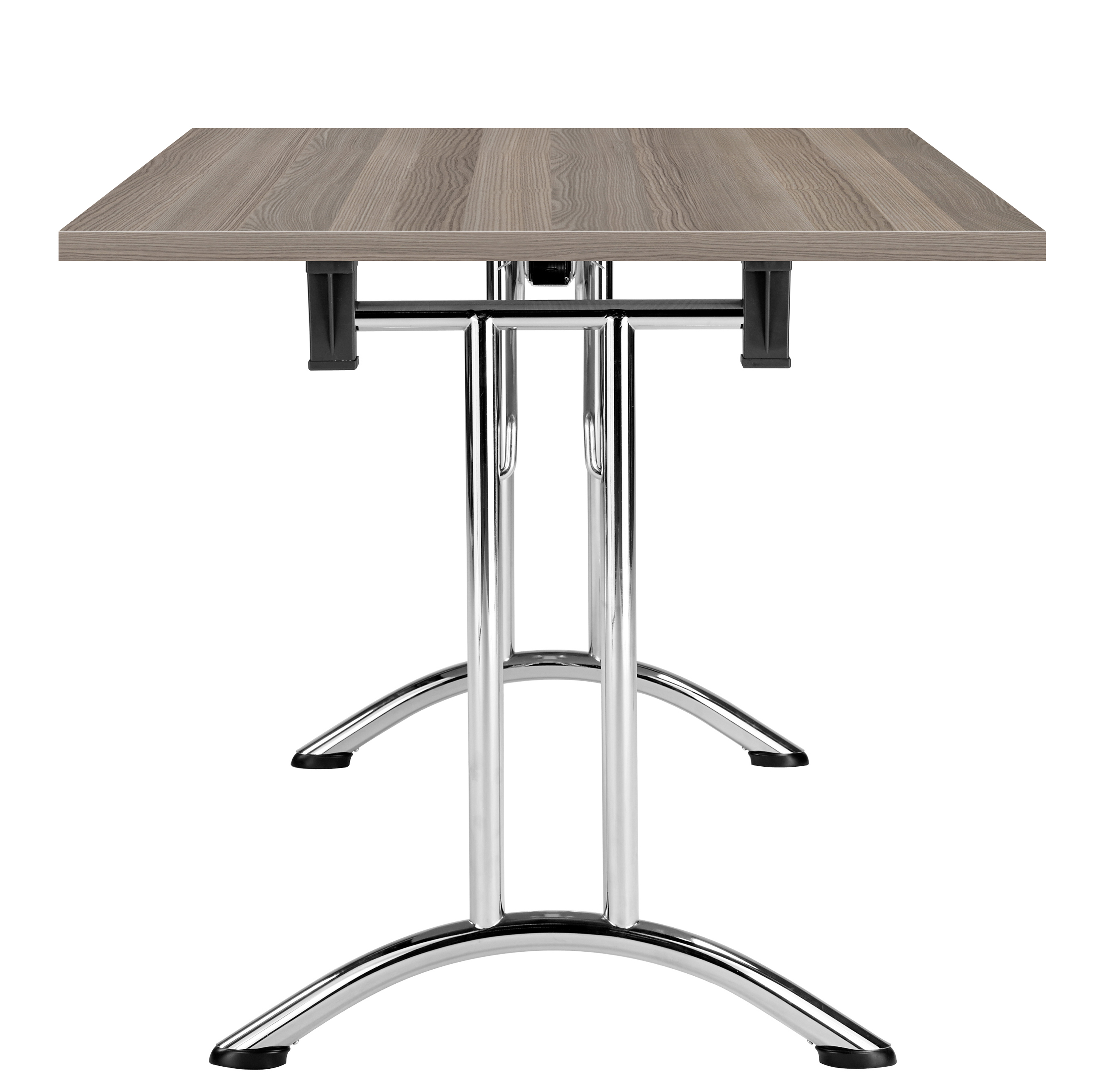 One Union Rectangular Folding Table (FSC) | 1600 X 800 | Grey Oak/Chrome thumbnail 3