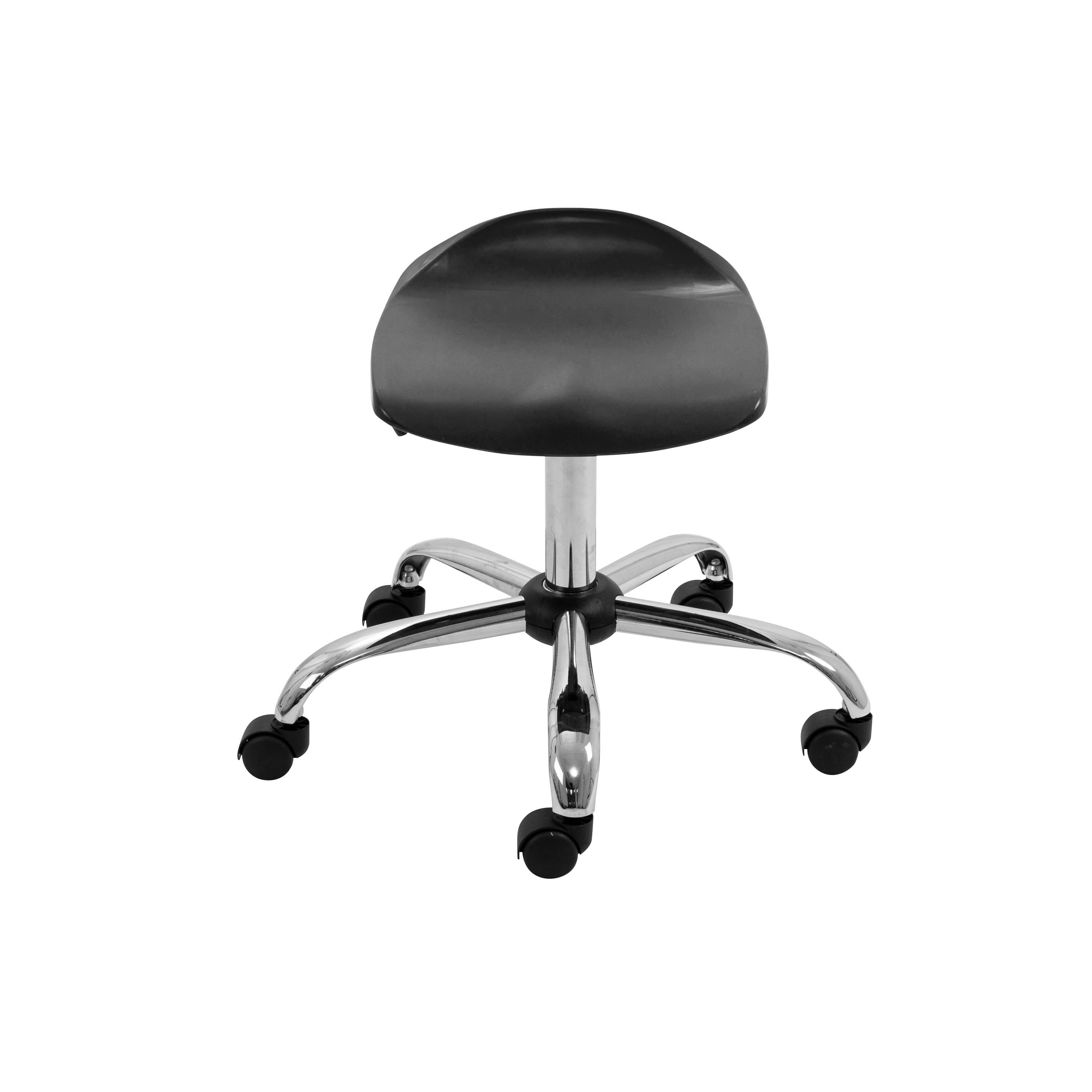 Titan Swivel Senior Stool with Chrome Base and Castors thumbnail 2