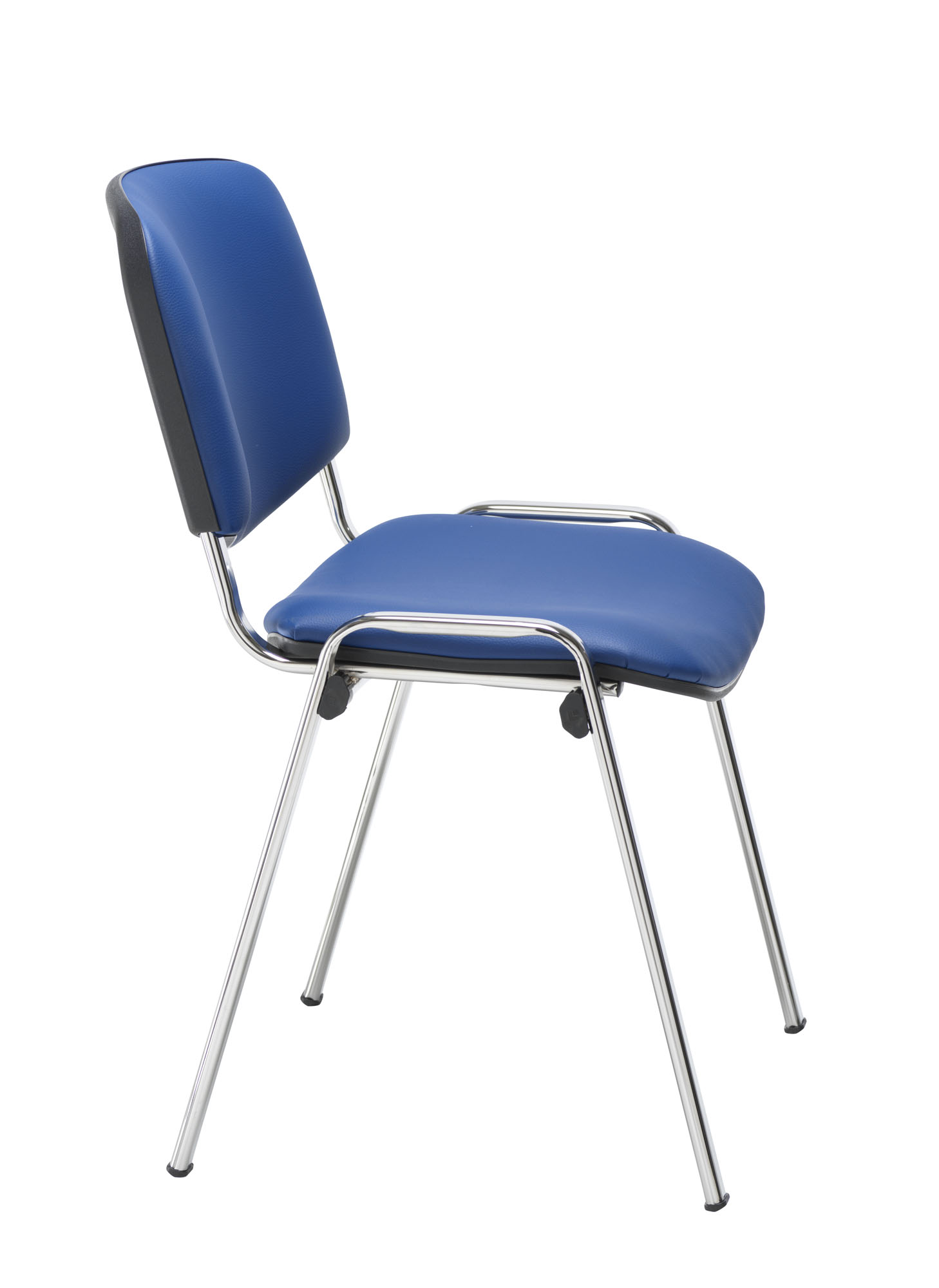 Club Chair with Chrome | Blue PU/Chrome thumbnail 3