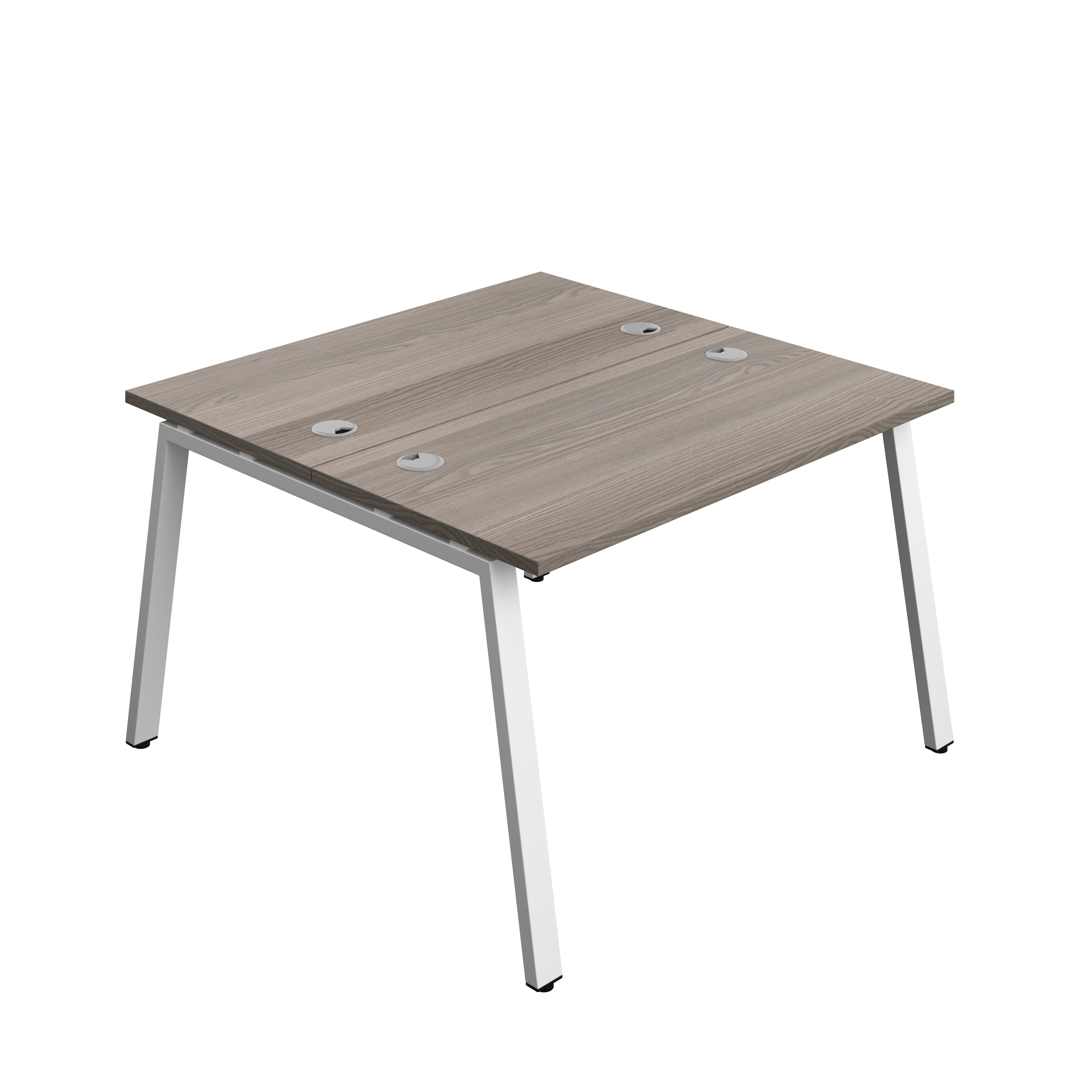 Synergy Bench with Cable Ports: 2 Person (FSC) : A-Frame Leg : 1200 | 700 | Grey Oak/White