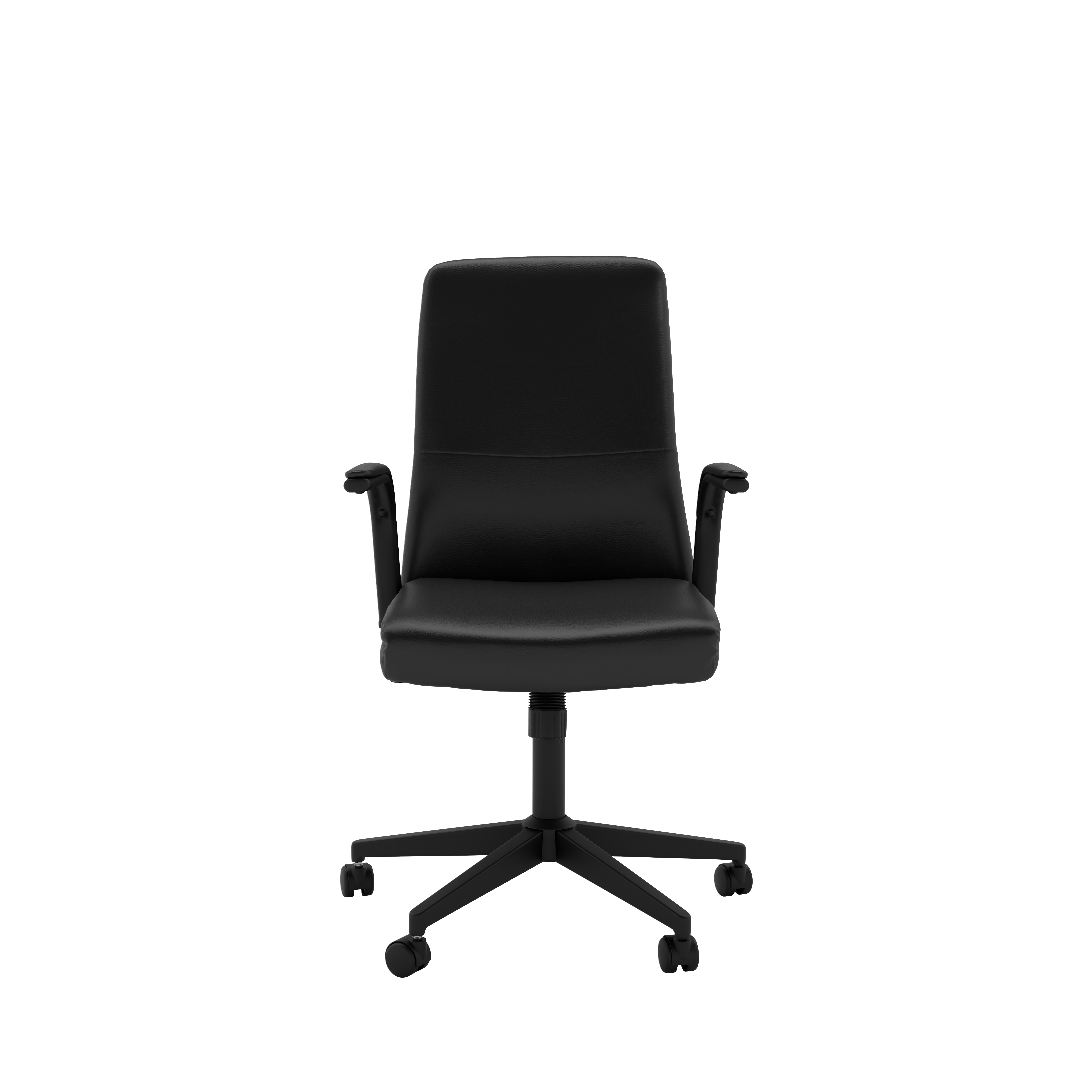 Fleck Office Chair with Arms | Black PU thumbnail 3