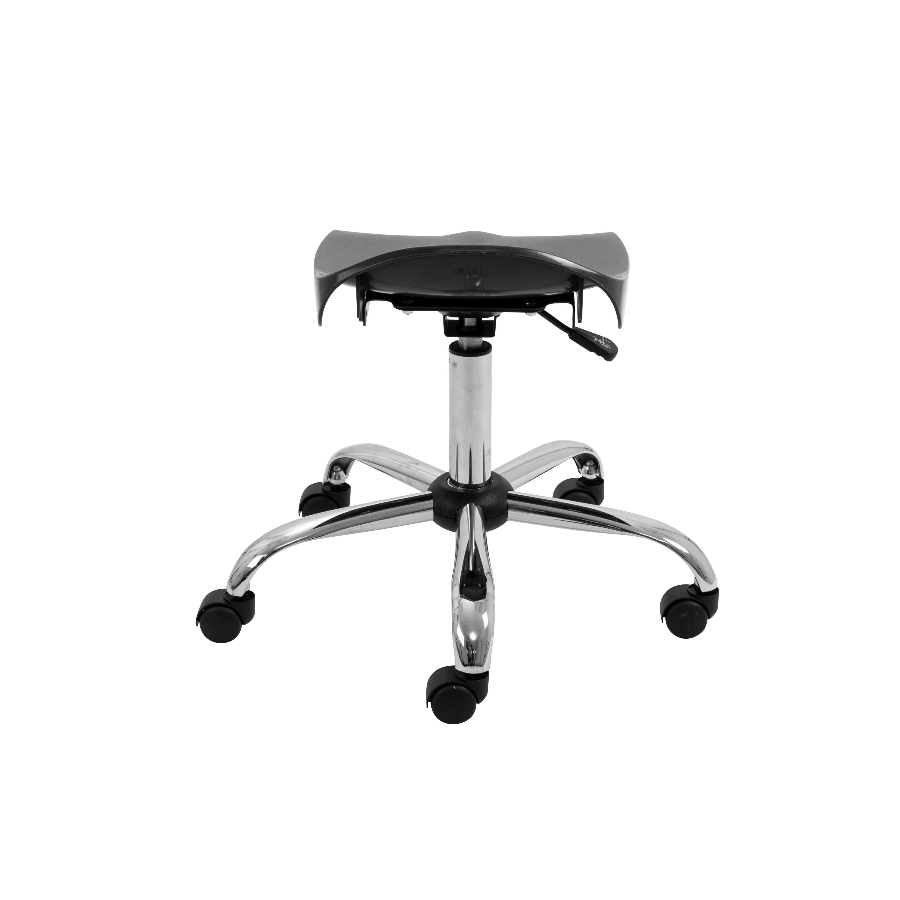Titan Swivel Senior Stool with Chrome Base and Castors thumbnail 5