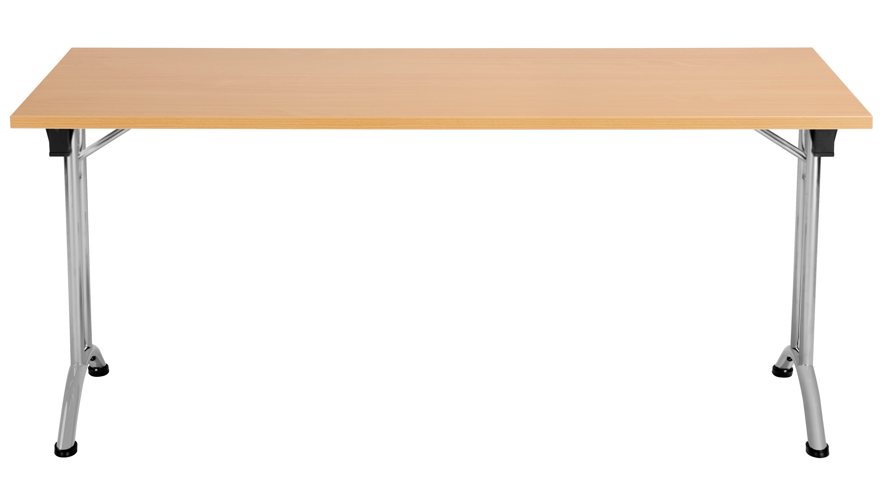 One Union Rectangular Folding Table (FSC) | 1600 X 700 | Beech/Silver