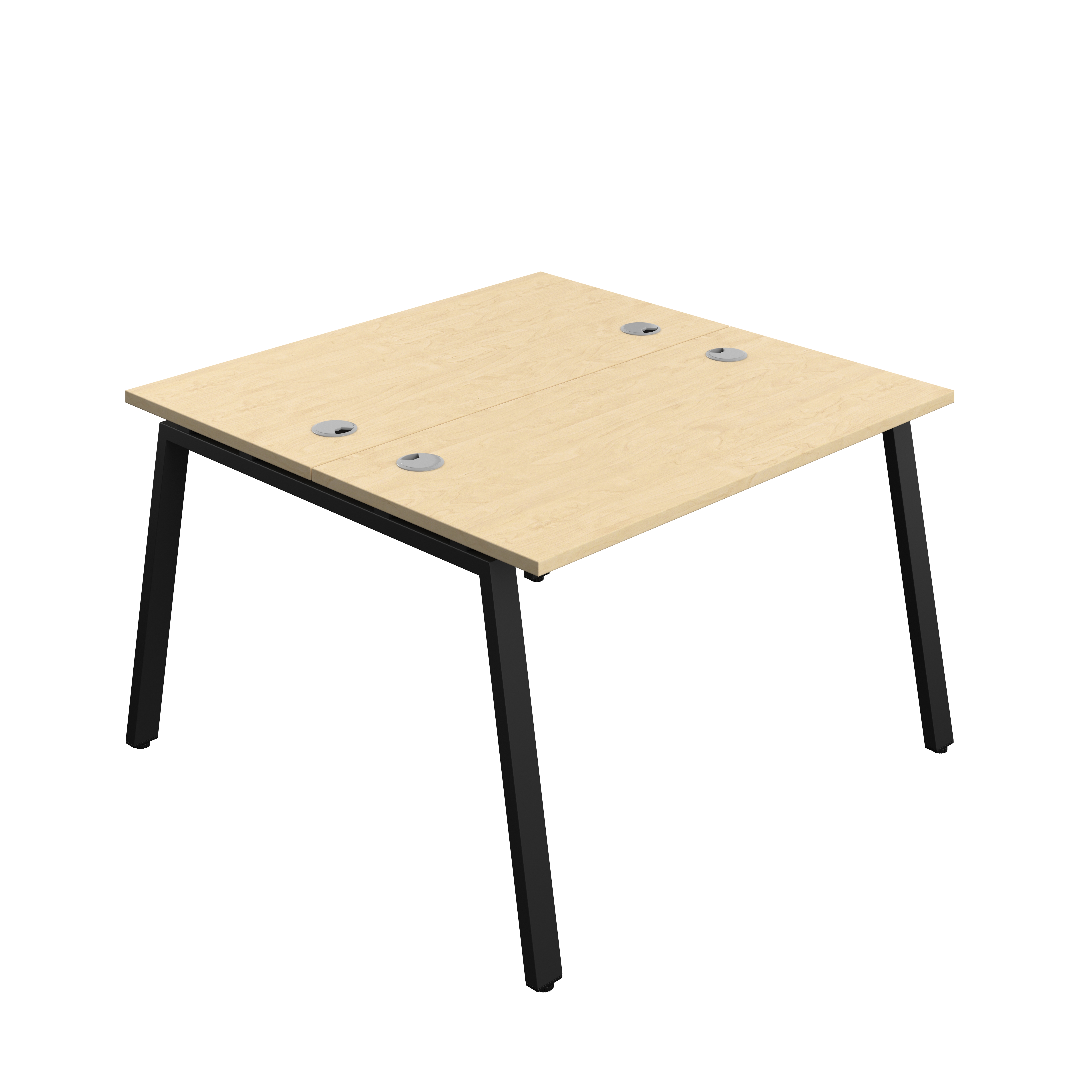 Synergy Bench with Cable Ports: 2 Person (FSC) : A-Frame Leg : 1200 | 700 | Maple/Black