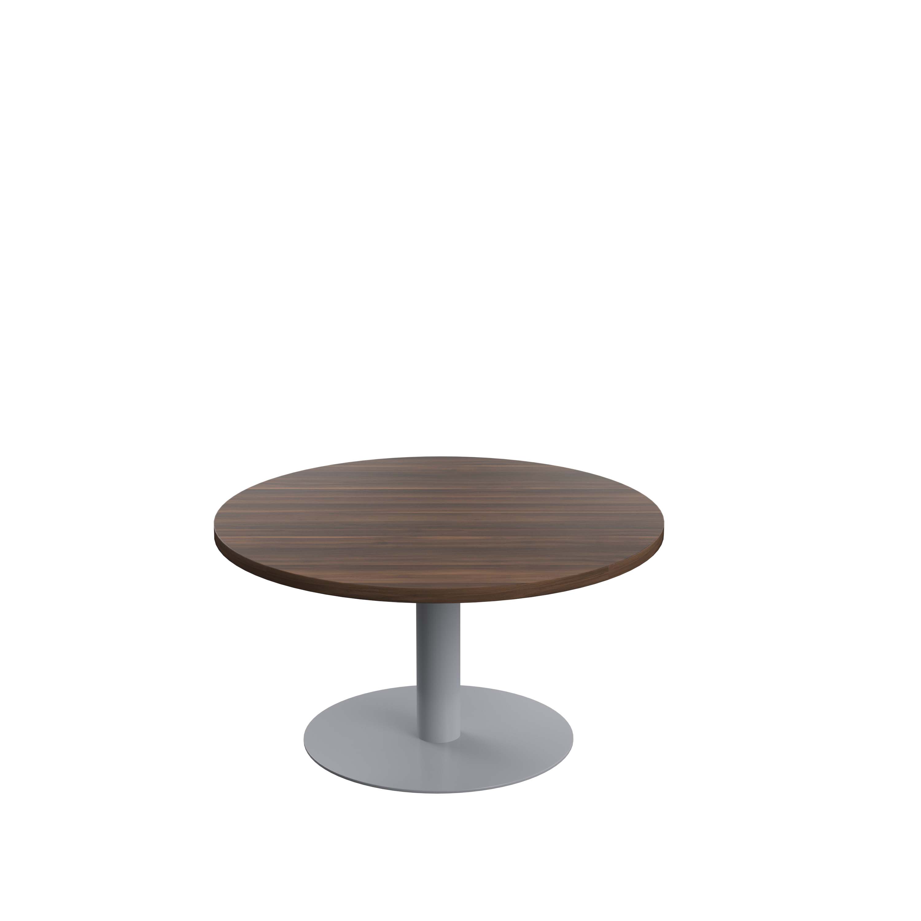 Contract Table Low (FSC) | 800mm | Dark Walnut/Silver