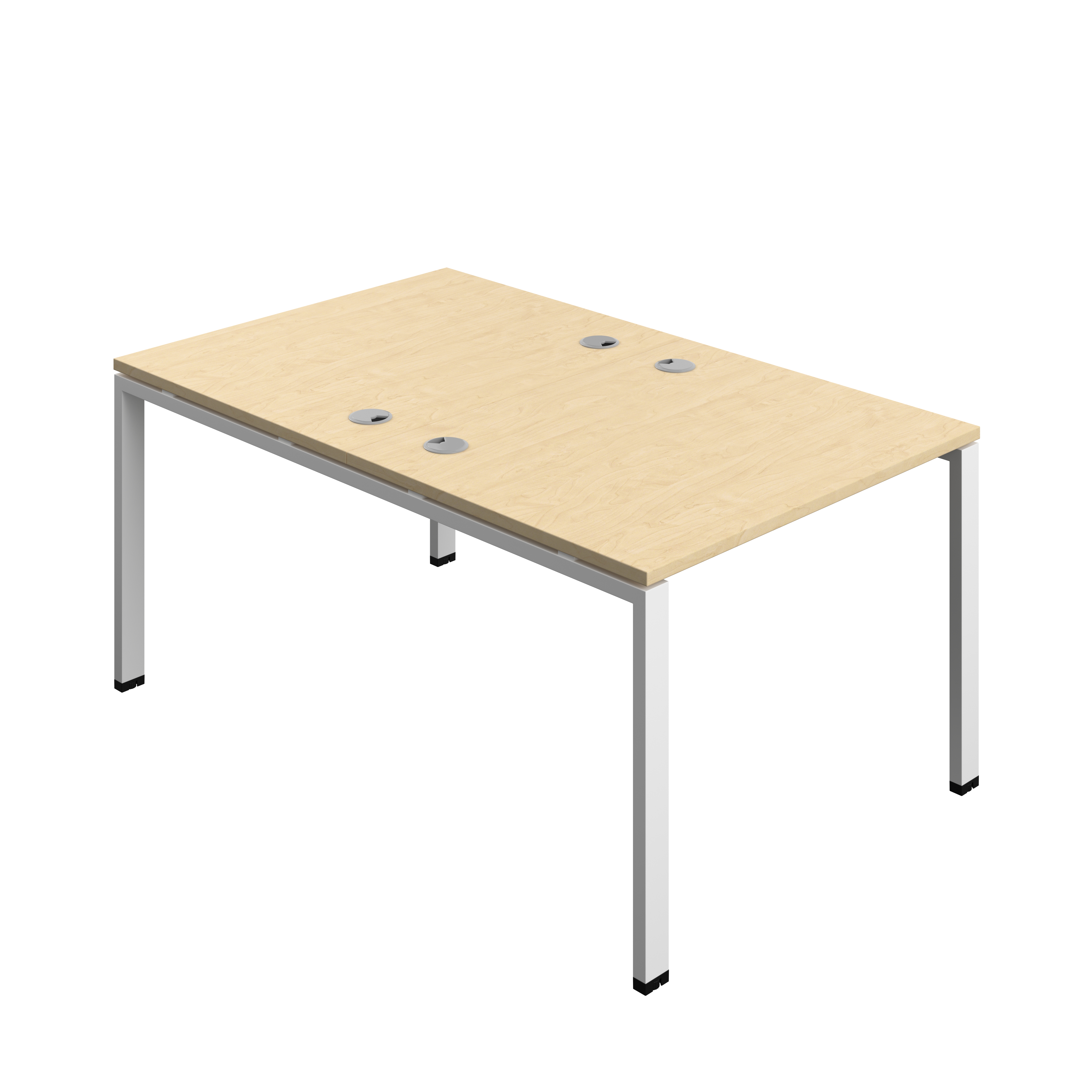 Synergy Bench with Cable Ports: 2 Person (FSC) : Goal Post Leg : 1000 | 800 | Maple/White