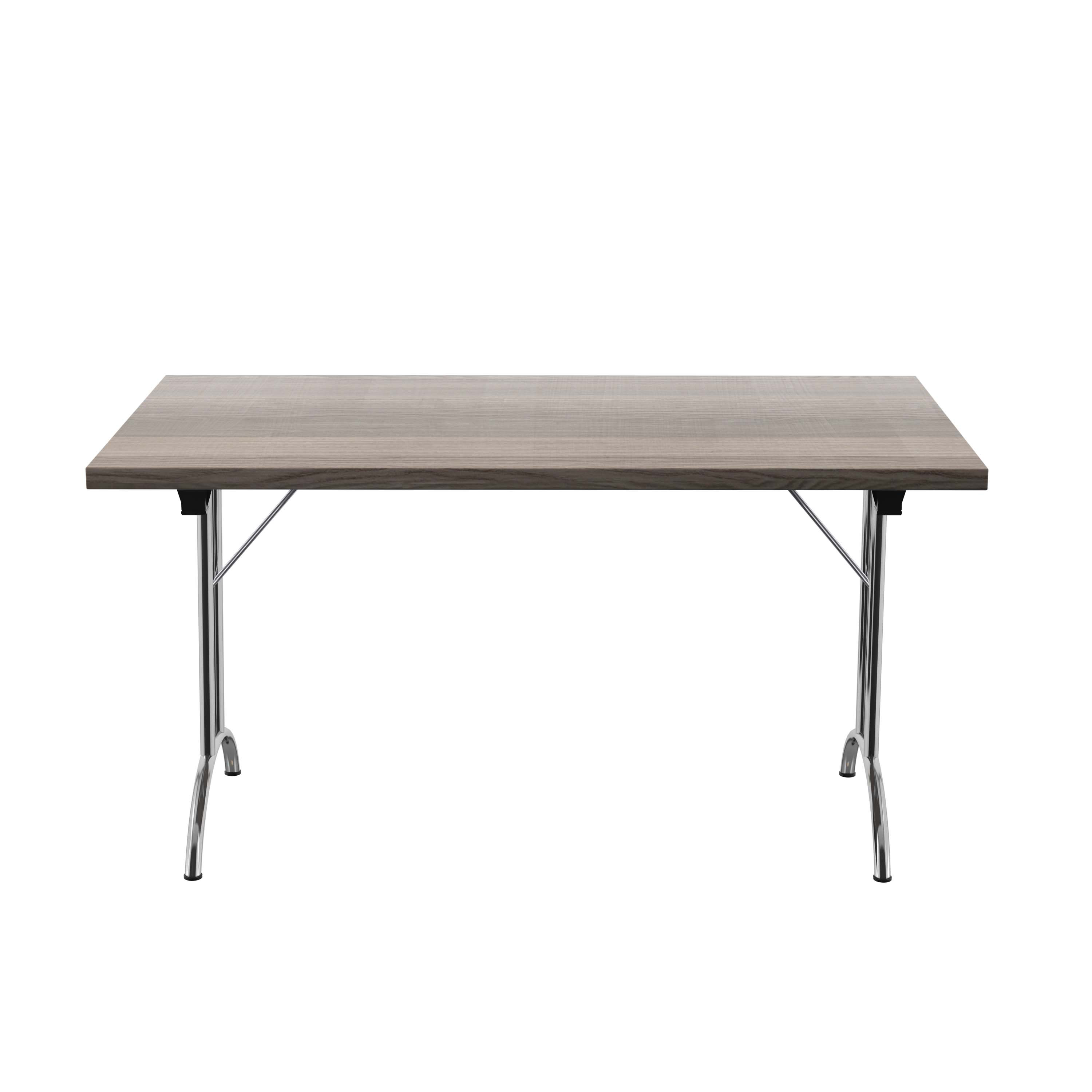 One Union Rectangular Folding Table (FSC) | 1400 X 800 | Grey Oak/Silver thumbnail 2
