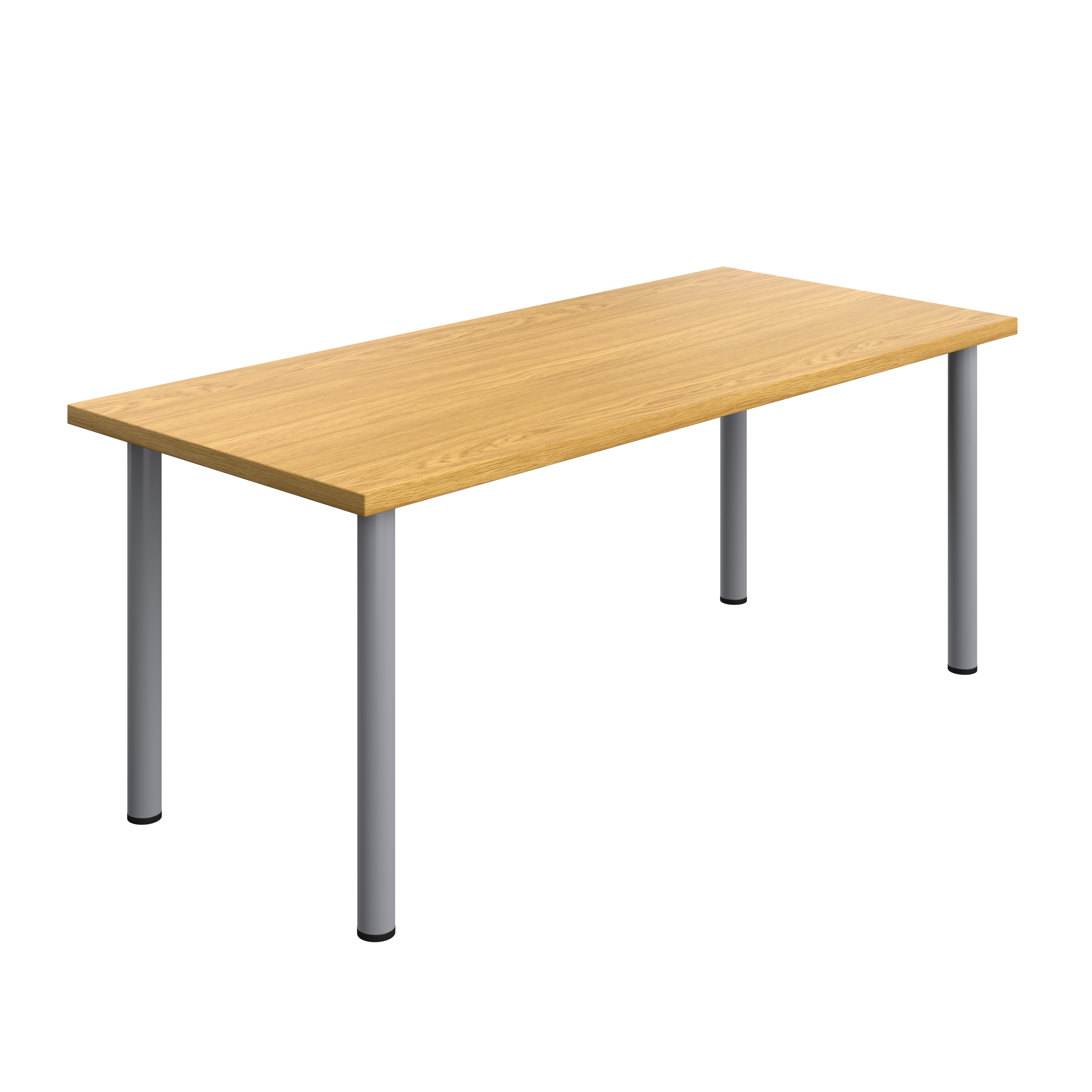 One Fraction Plus Rectangular Meeting Table (FSC) | 1800X800 | Nova Oak/Silver