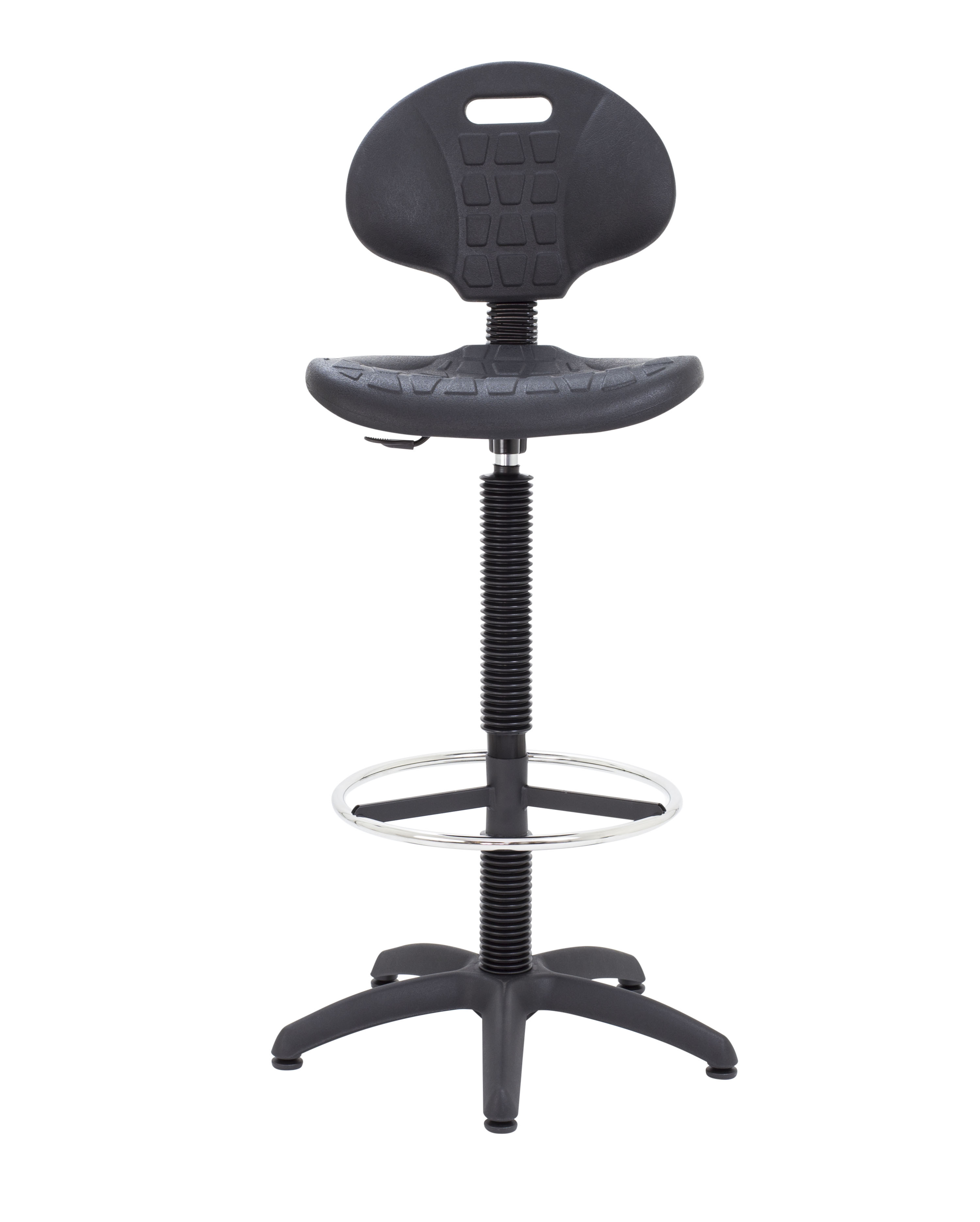 Factory Chair with Draughtsman Kit | Static Foot Ring | Black thumbnail 2
