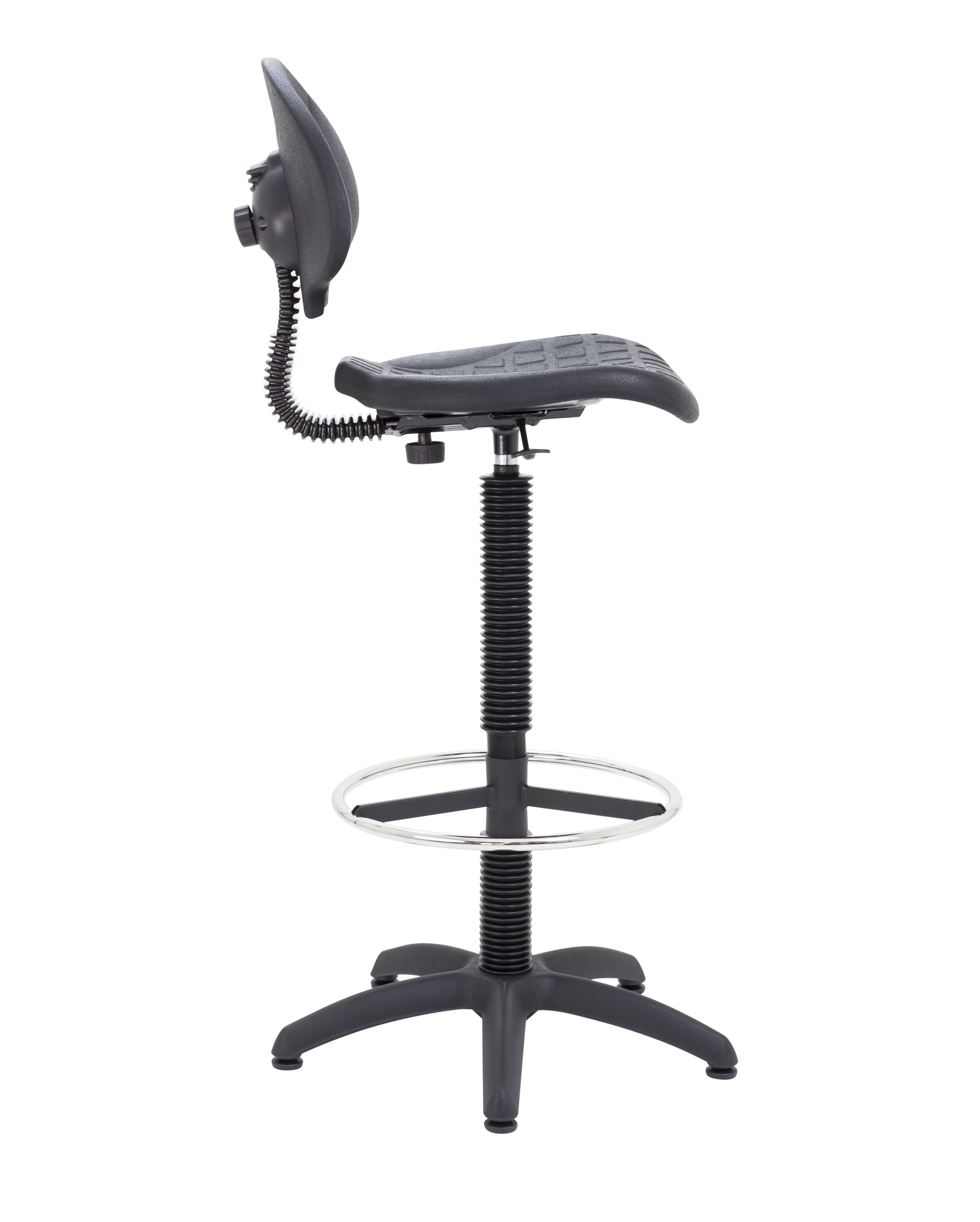 Factory Chair with Draughtsman Kit | Static Foot Ring | Black thumbnail 3