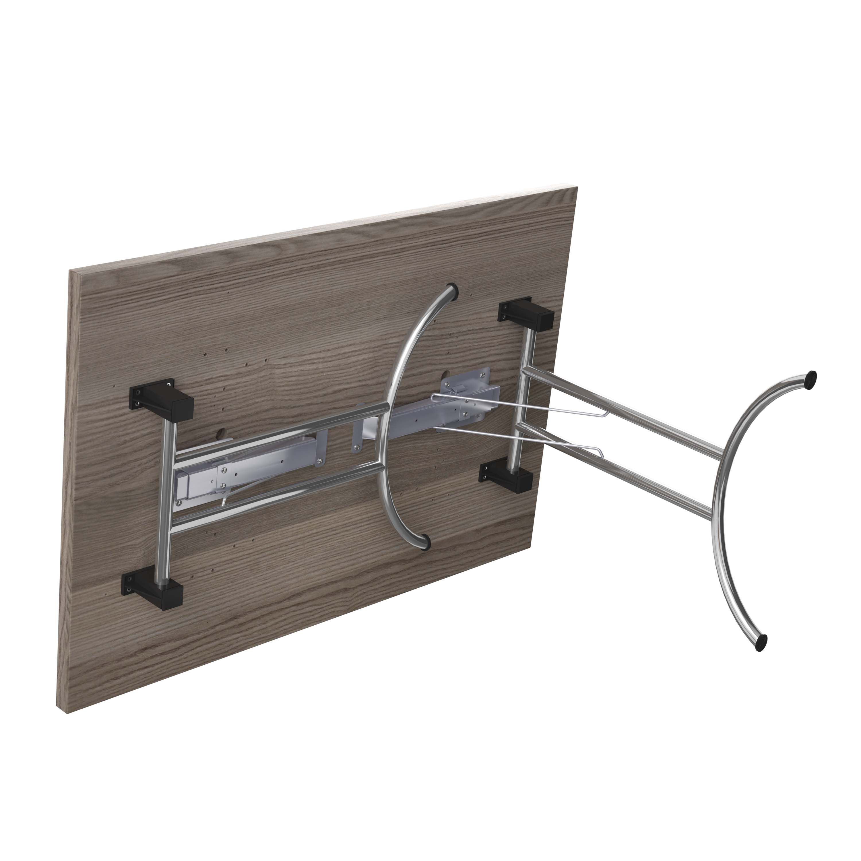 One Union Rectangular Folding Table (FSC) | 1200 X 800 | Grey Oak/Silver thumbnail 4