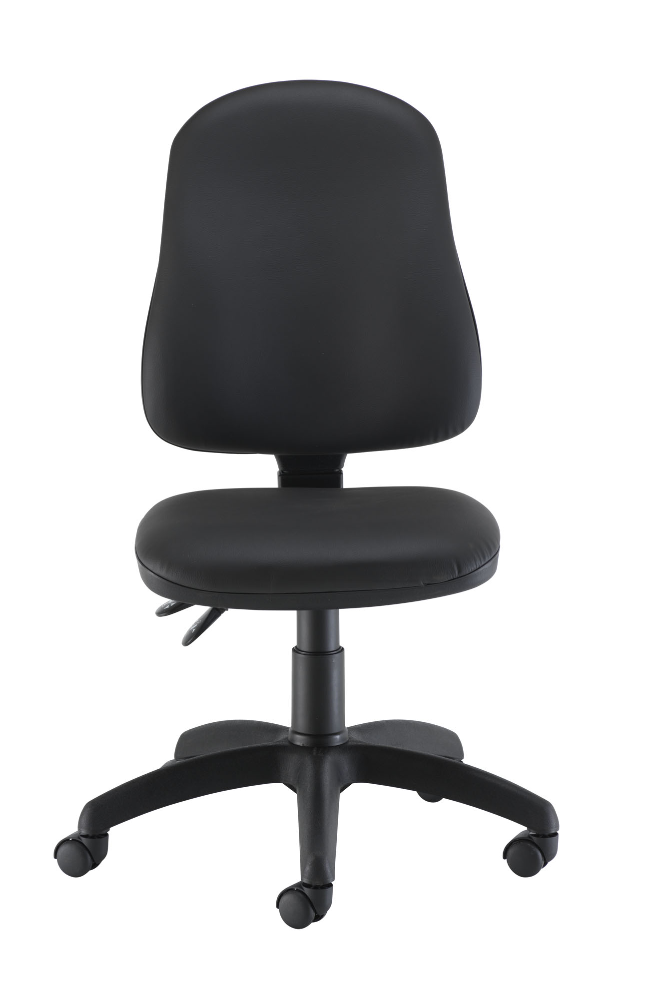 Calypso 2 High Back Operator Chair | No Arms | Black PU thumbnail 2