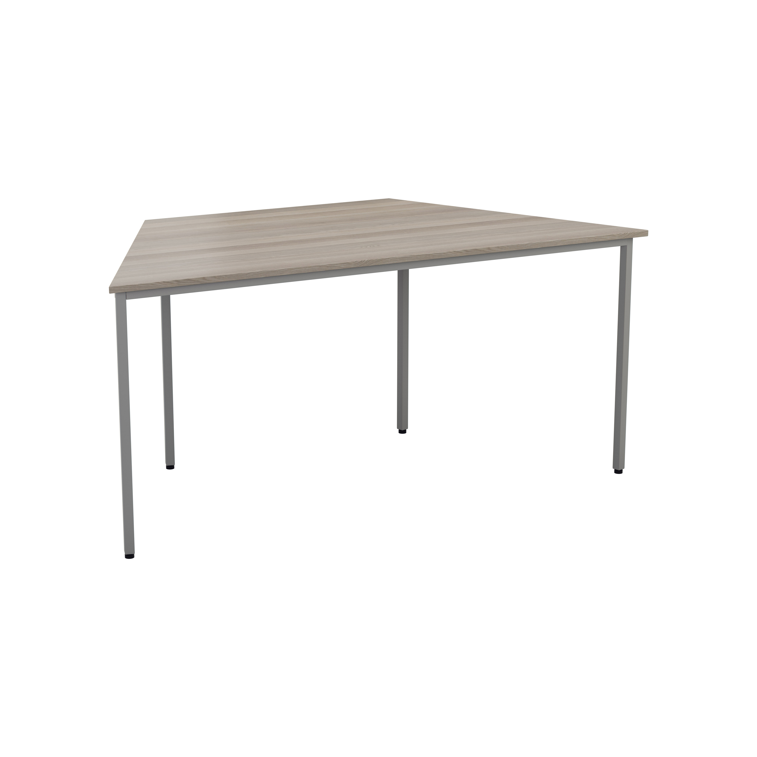 Trapezoidal Multi-purpose Table | 1600 X 800 | Grey Oak/Silver thumbnail 4