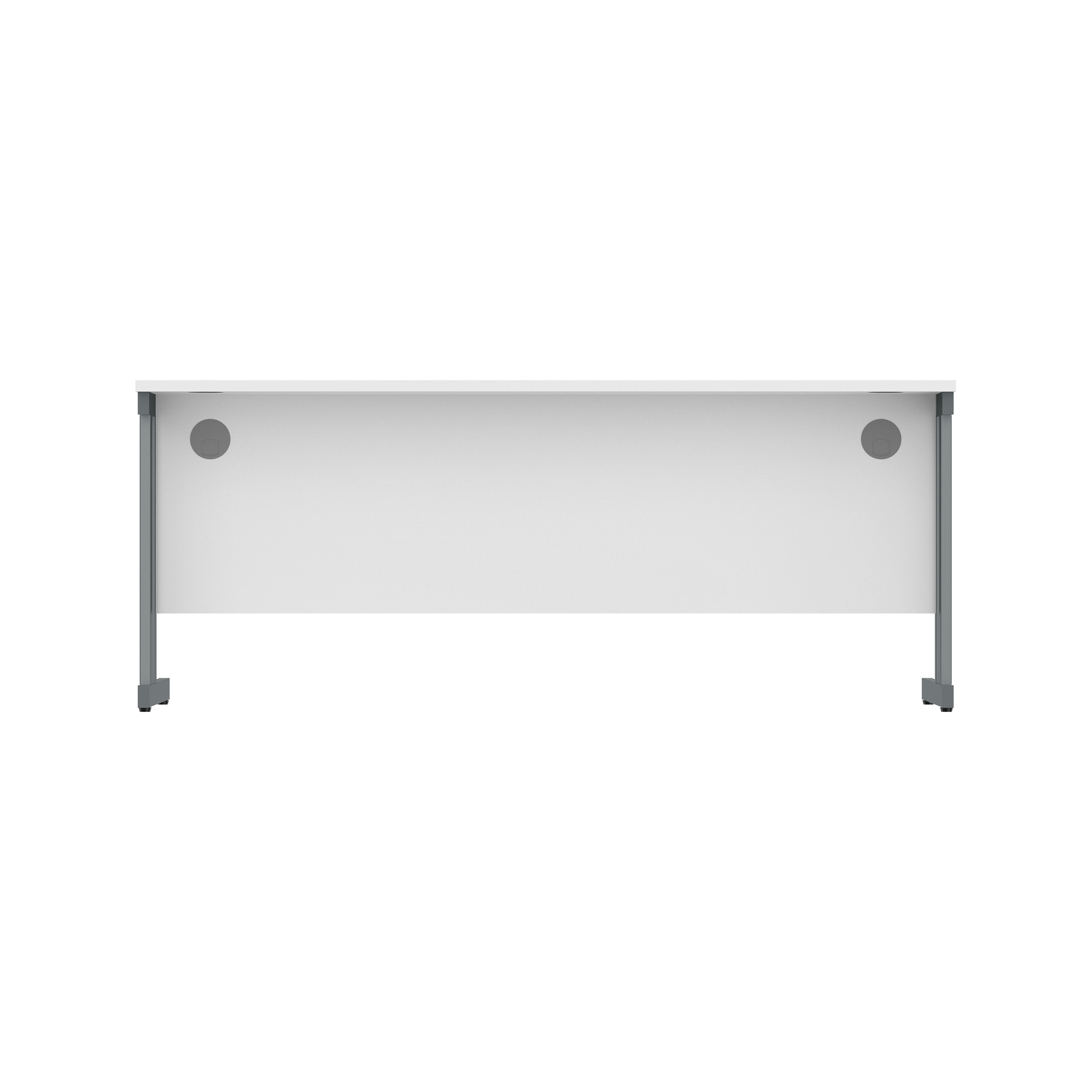 Office Rectangular Desk with Steel Double Upright Cantilever Frame (FSC) | 1800X800 | Arctic White/Graphite thumbnail 4
