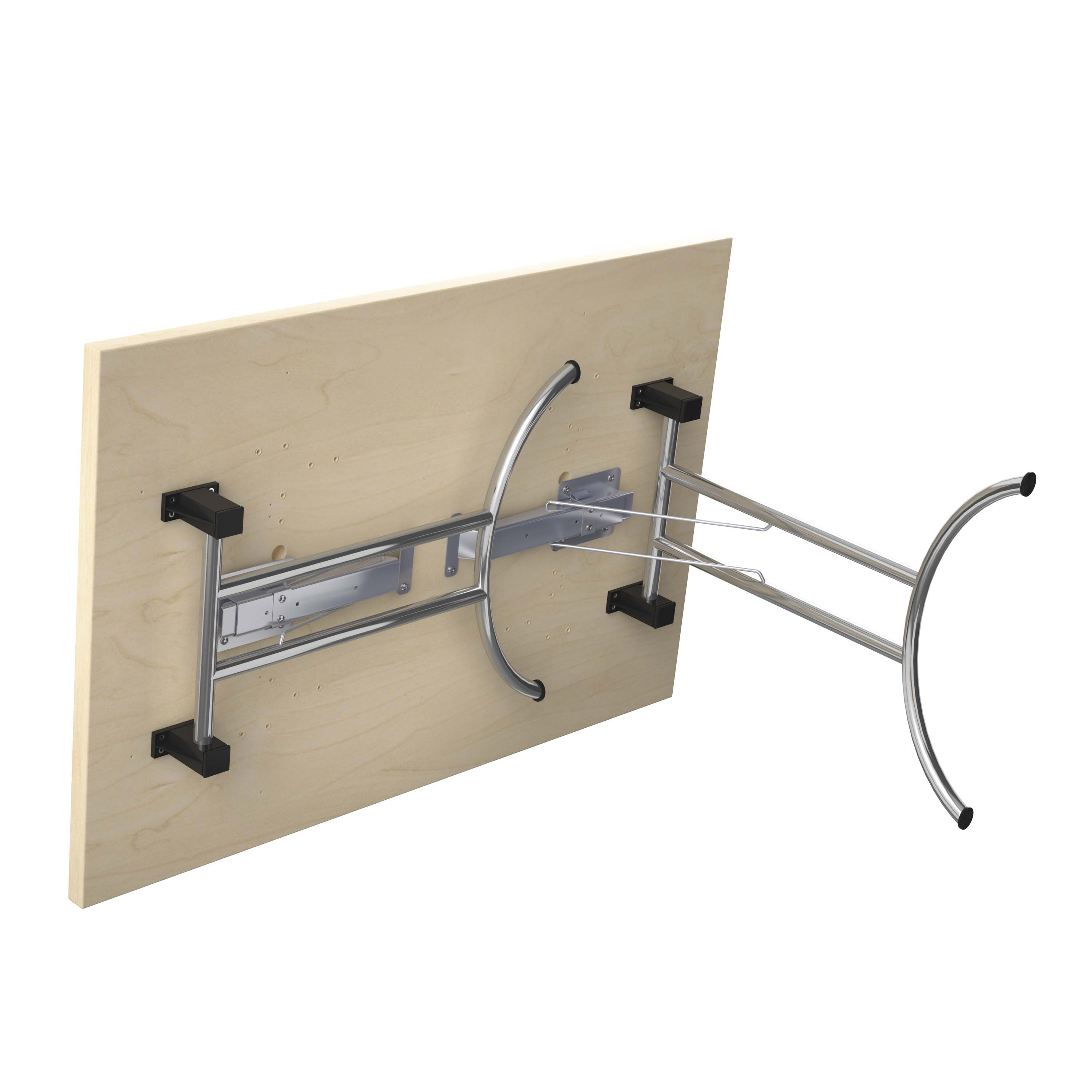 One Union Rectangular Folding Table (FSC) | 1200 X 800 | Maple/Silver thumbnail 4