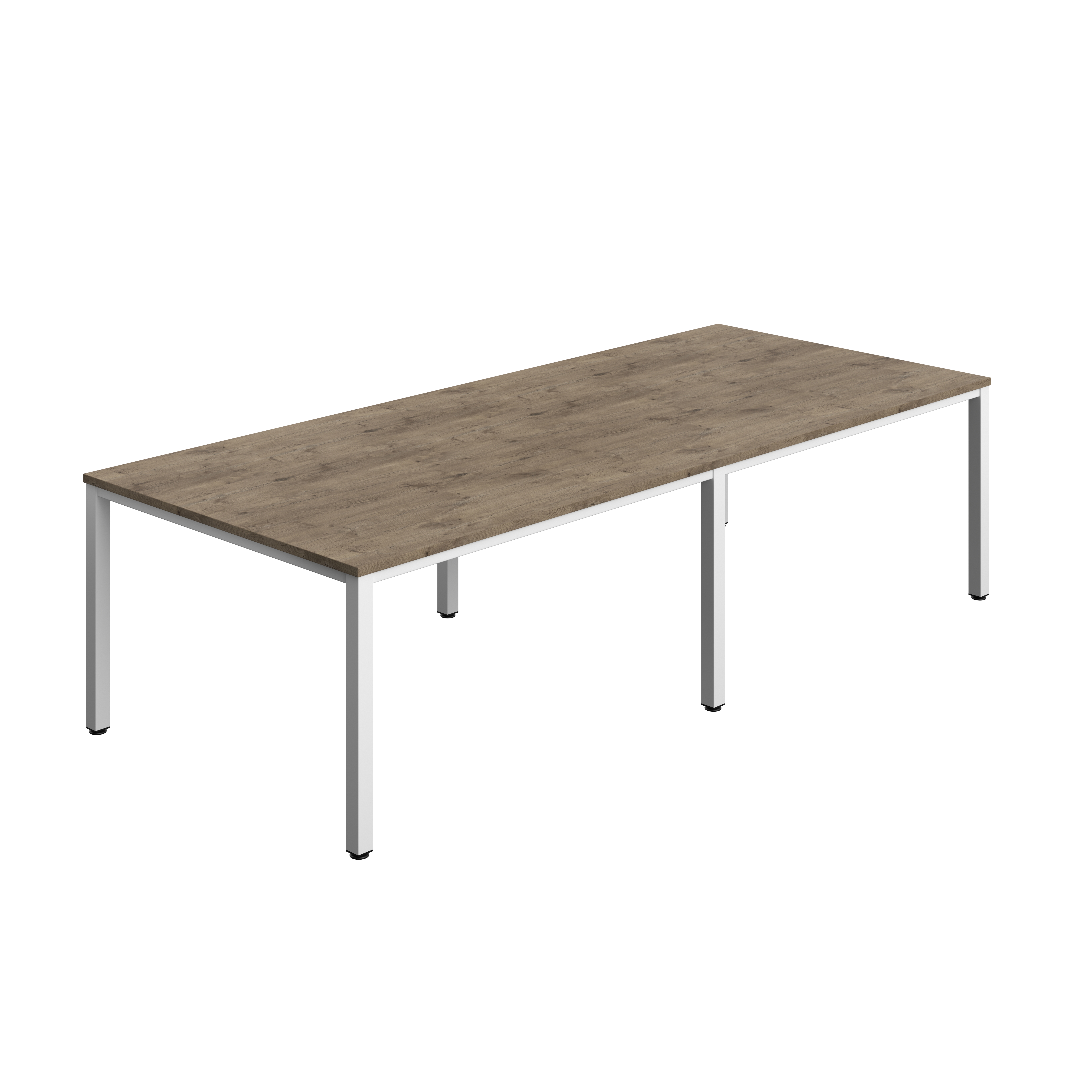 Fraction Infinity Rectangular Meeting Table (FSC) | 2800 X 1200 | Grey Nebraska Oak/White