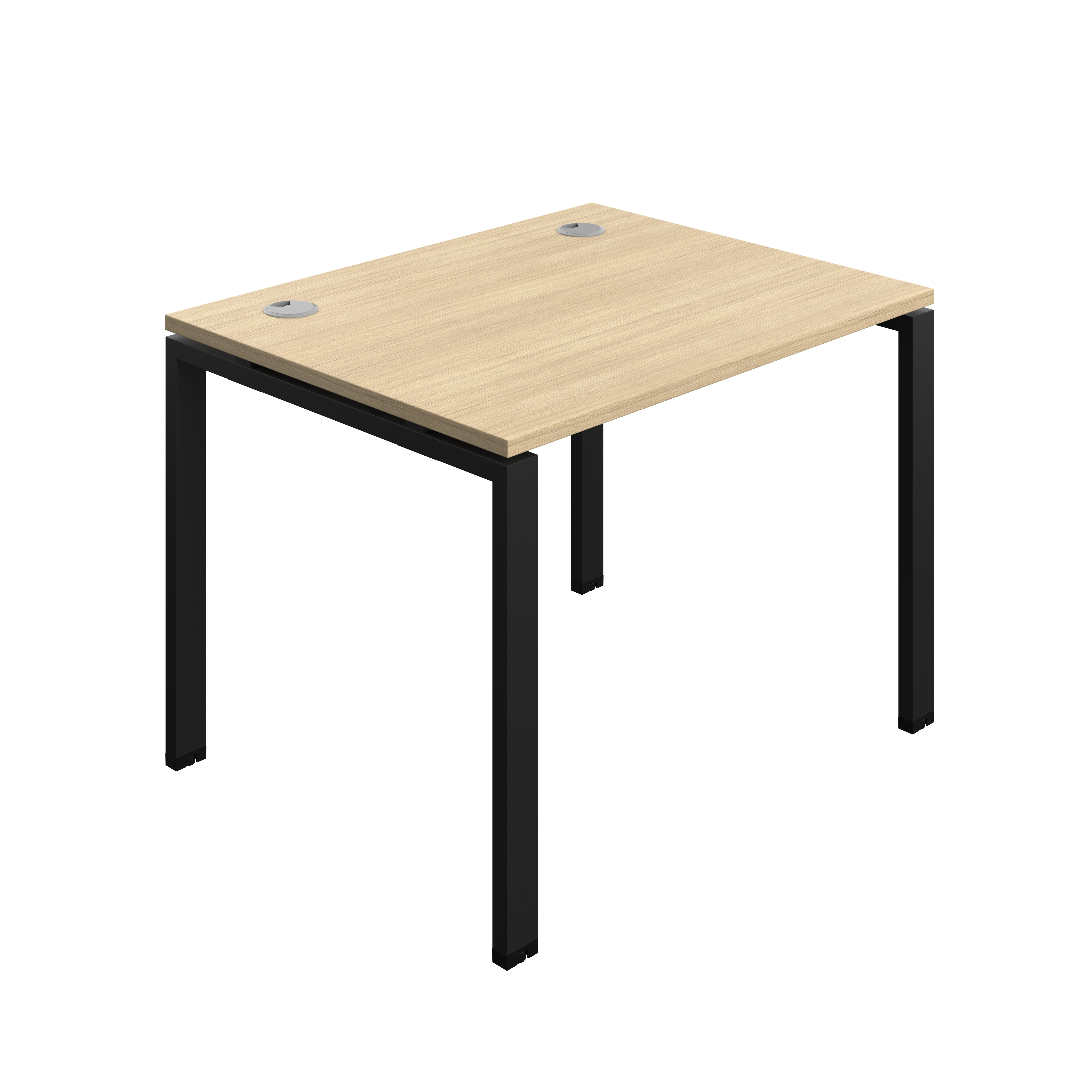 Synergy Bench with Cable Ports: 1 Person (FSC) : Goal Post Leg : 1000 | 800 | Nova Oak/Black