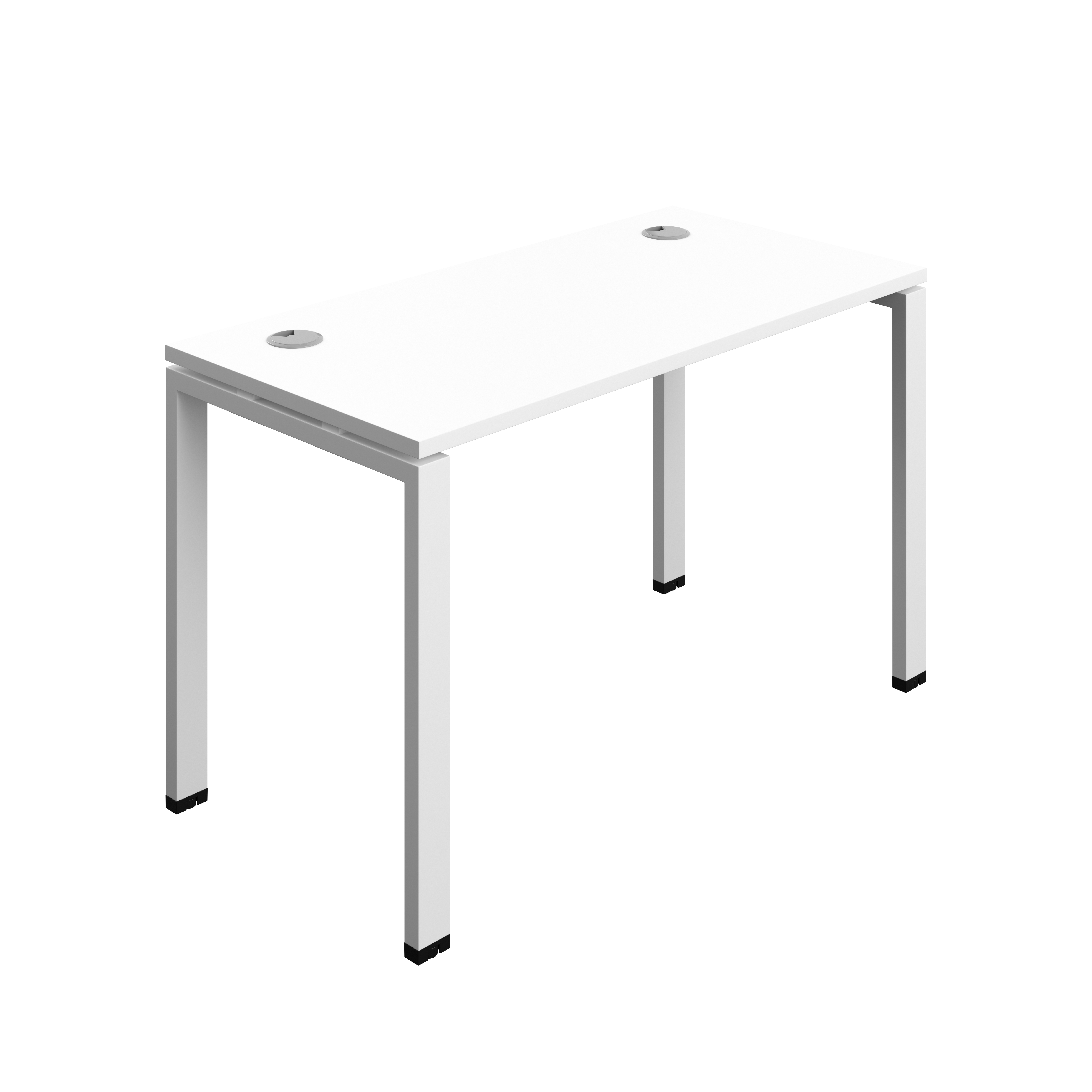 Synergy Bench with Cable Ports: 1 Person (FSC) : Goal Post Leg : 1200 | 600 | White/White