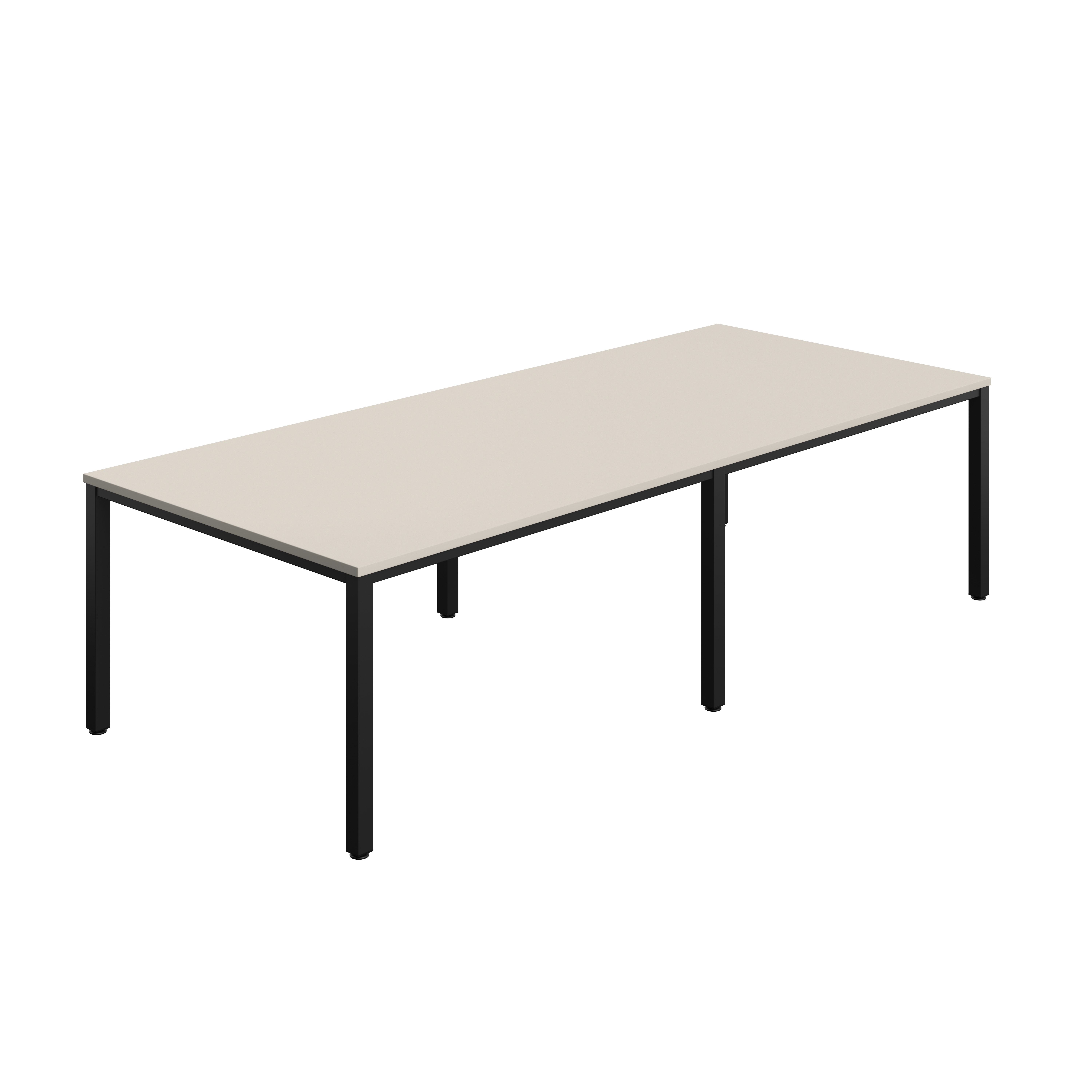 Fraction Infinity Rectangular Meeting Table (FSC) | 2800 X 1200 | Grey/Black
