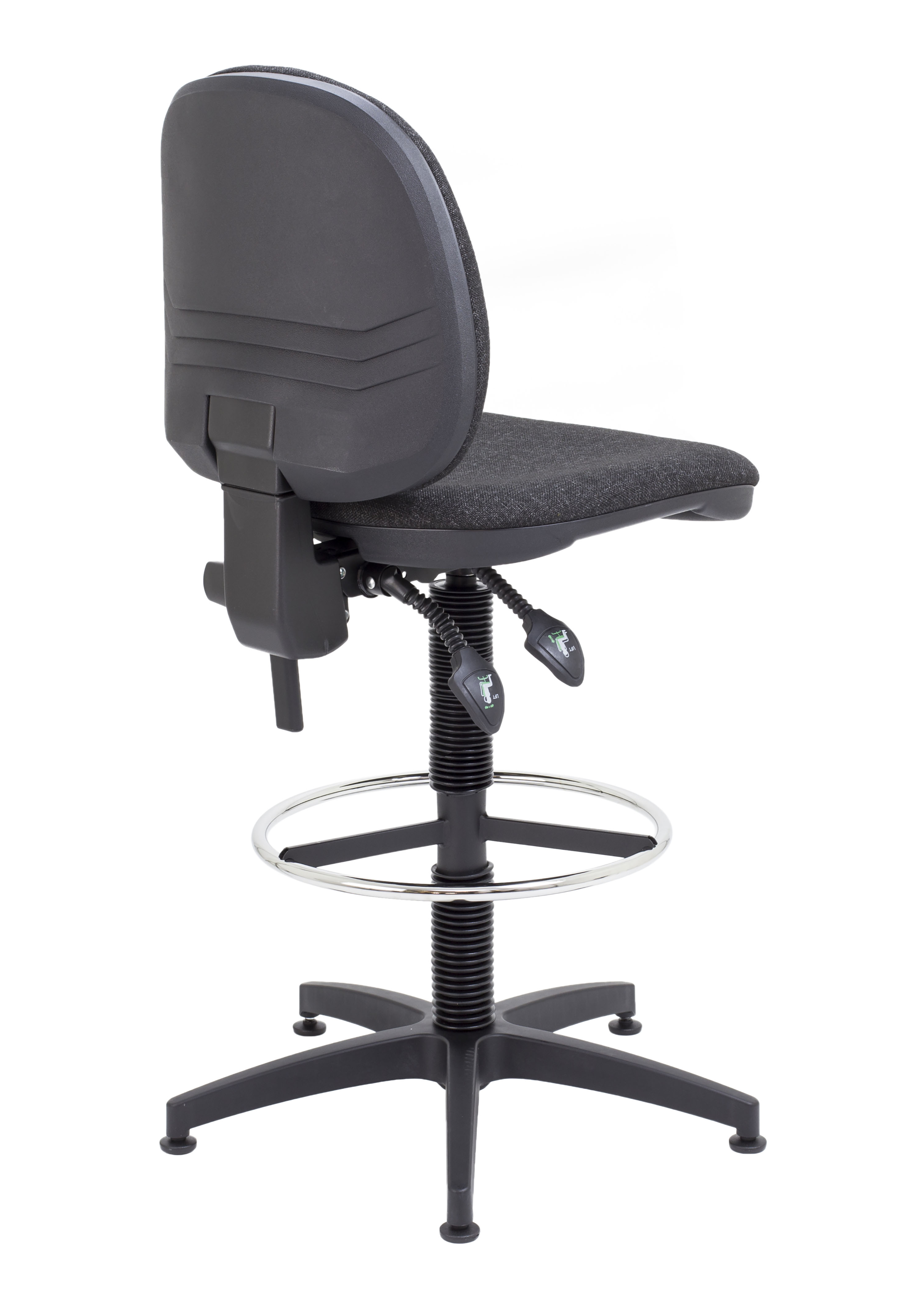 Concept Mid-Back Fixed Draughtsman-Kit Chair | Charcoal thumbnail 4