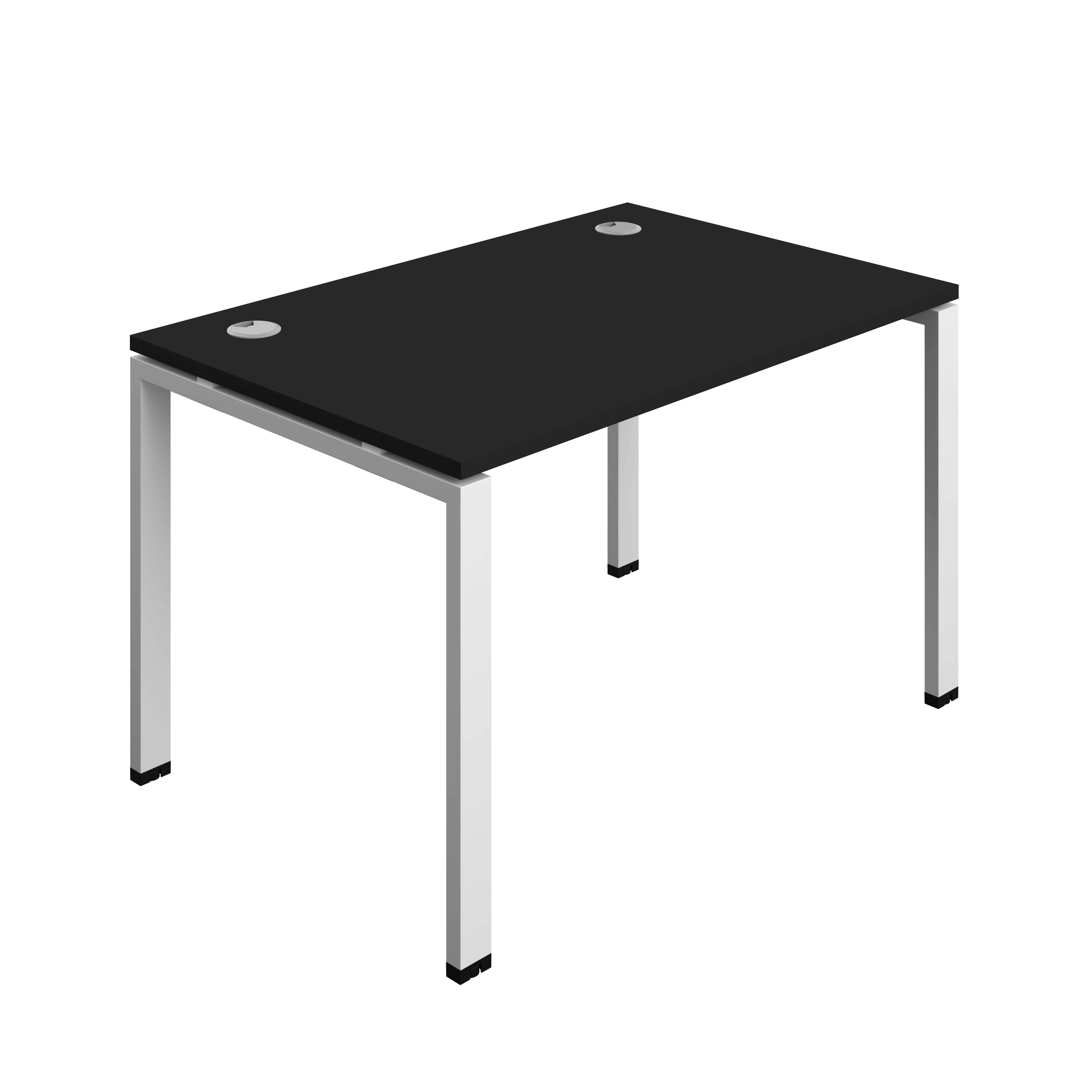 Synergy Bench with Cable Ports: 1 Person (FSC) : Goal Post Leg : 1200 | 800 | Black/White