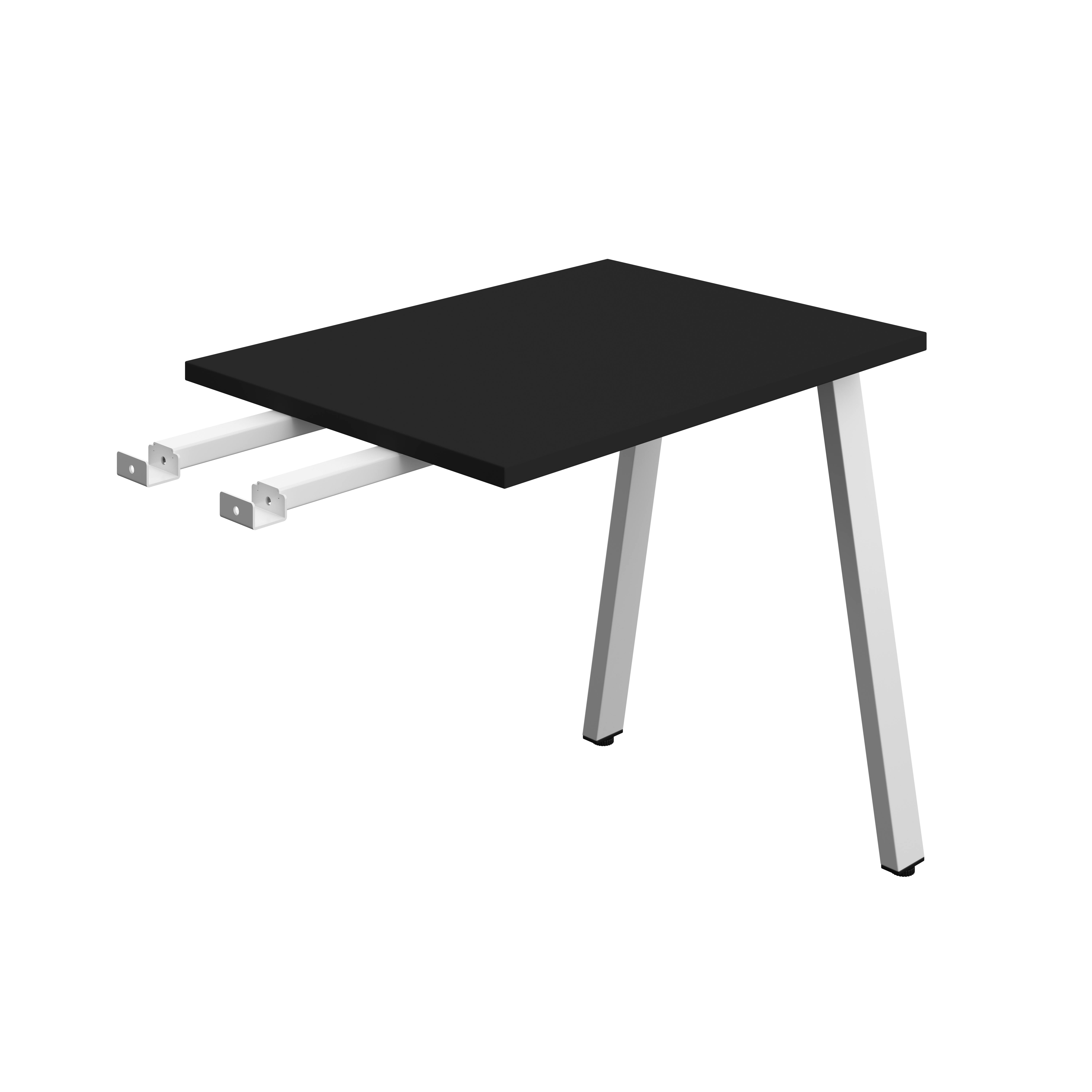 Synergy Bench with Return : A-Frame Leg | 800 X 600 | Black/Silver