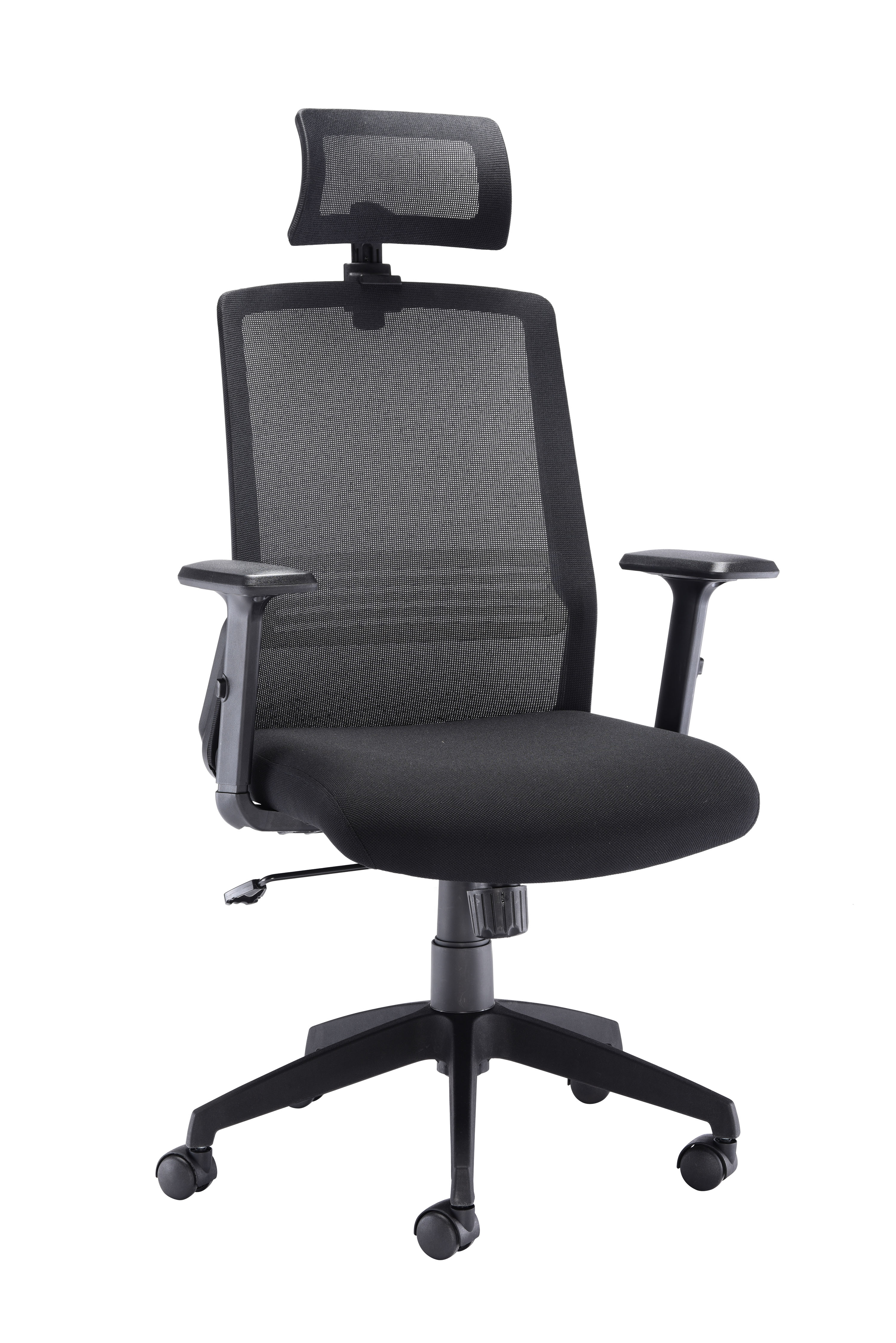 Denali+High-Back+Office+Chair+with+Headrest+Black