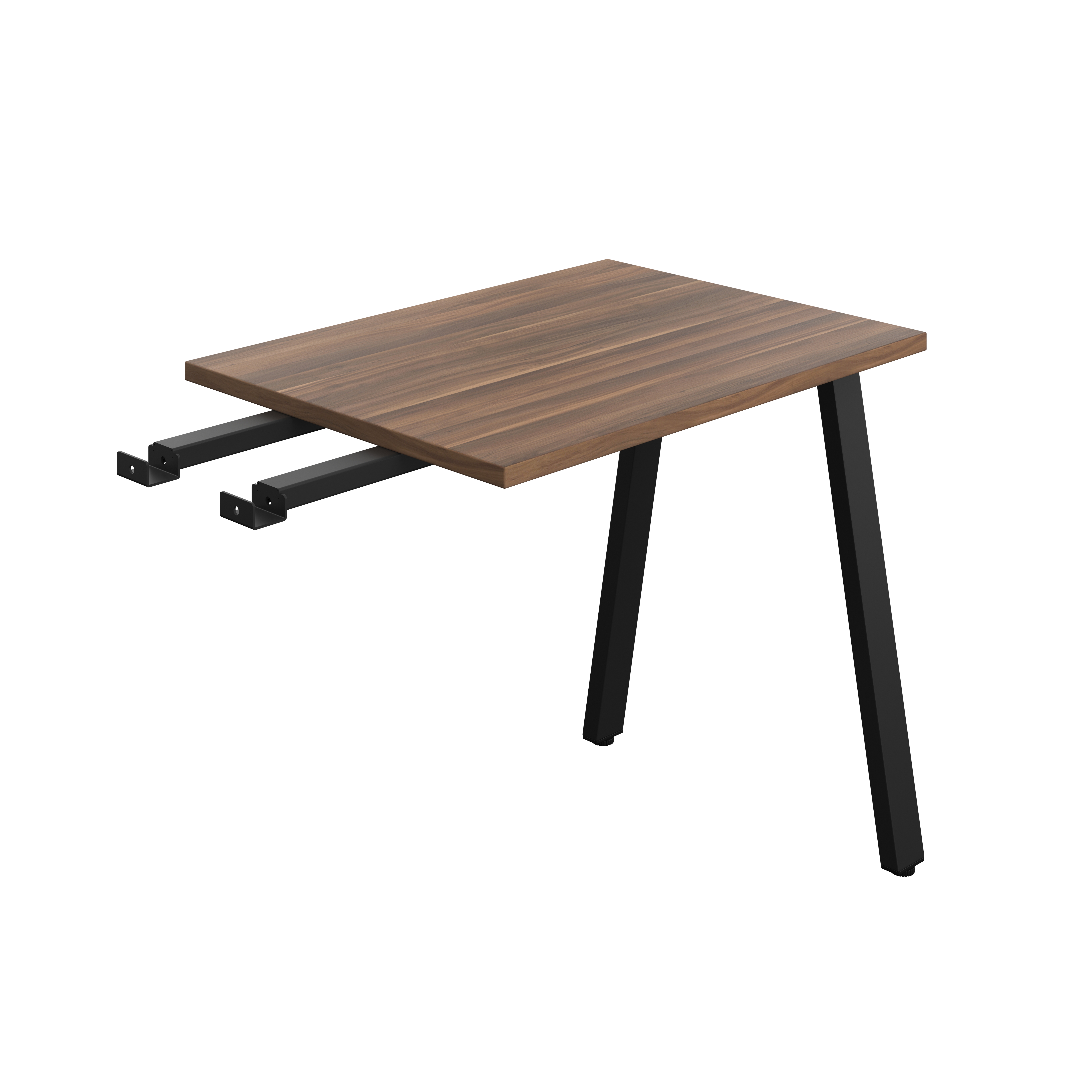 Synergy Bench with Return : A-Frame Leg | 800 X 600 | Dark Walnut/Black