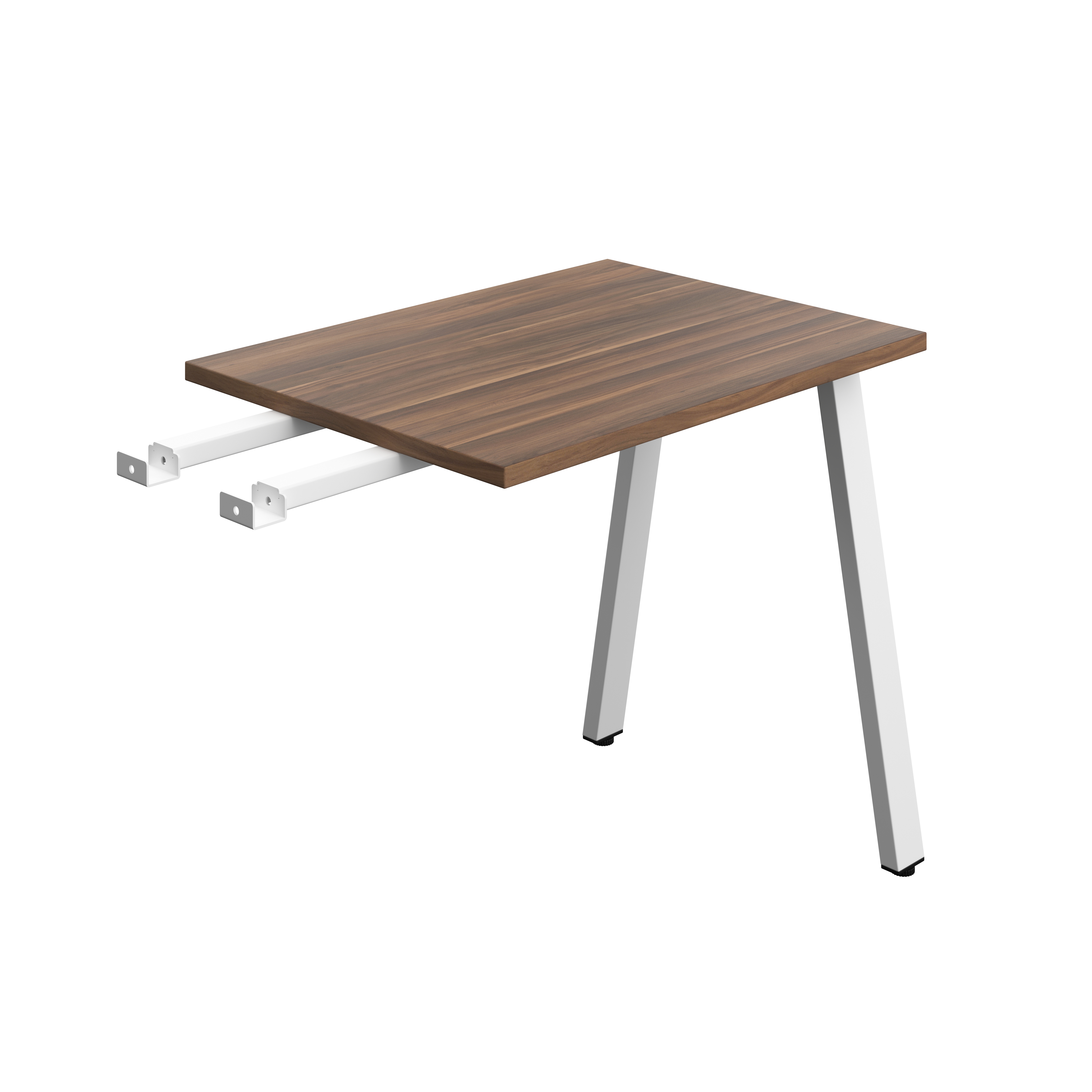 Synergy Bench with Return : A-Frame Leg | 800 X 600 | Dark Walnut/White