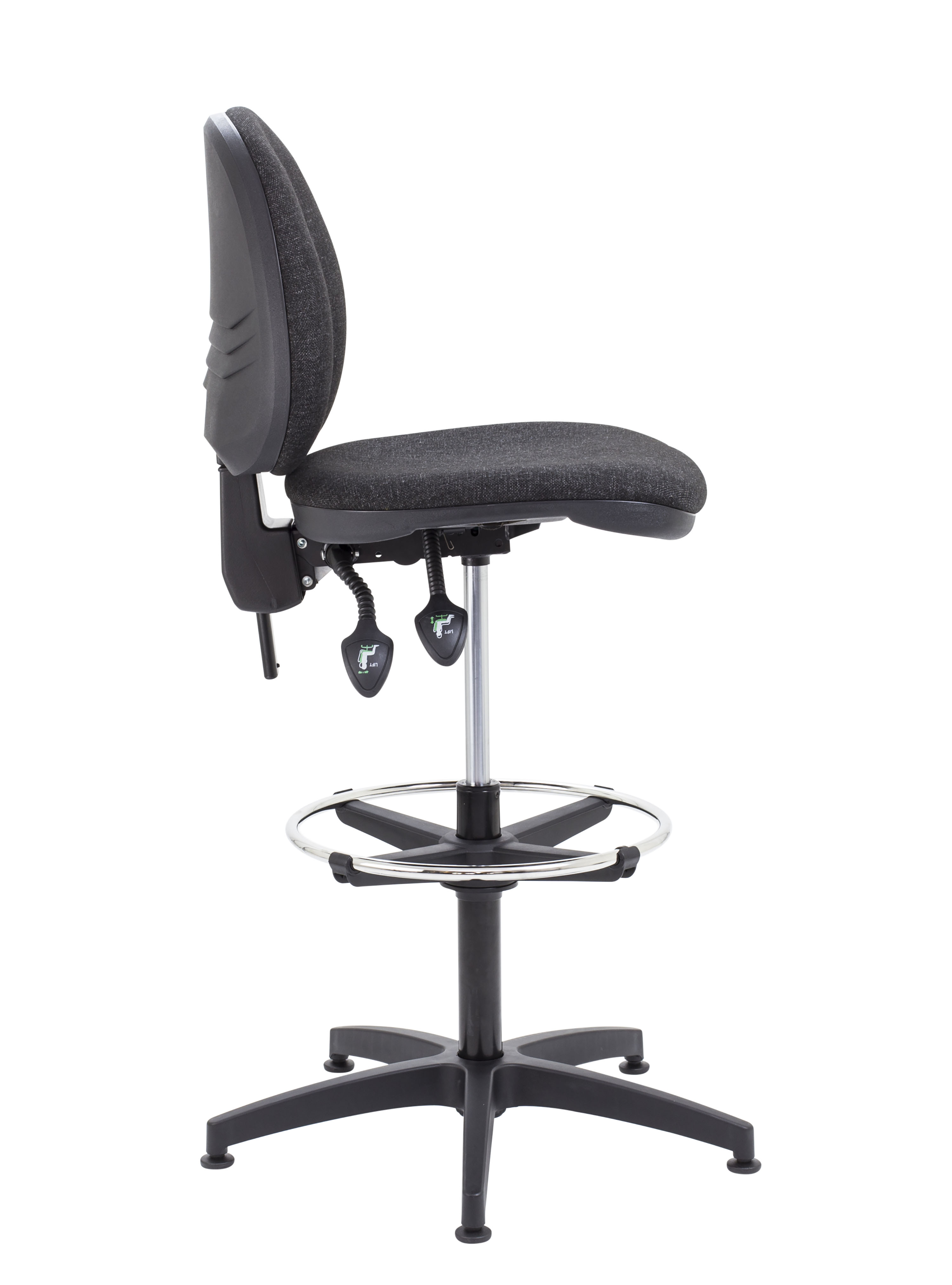 Concept Mid-Back Adjustable Draughtsman-Kit Chair | Charcoal thumbnail 3