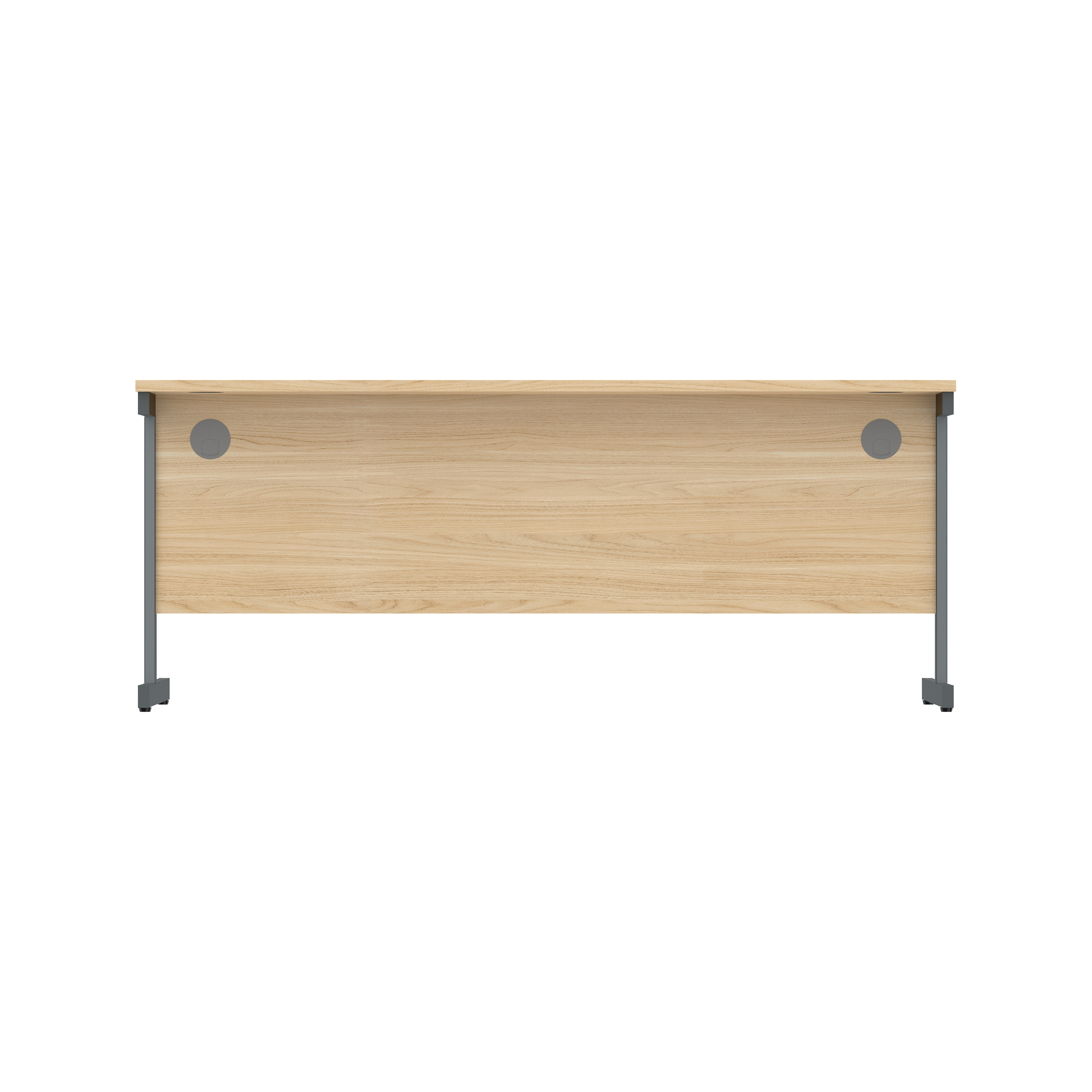 Office Rectangular Desk with Steel Single Upright Cantilever Frame (FSC) | 1800X800 | Canadian Oak/Graphite thumbnail 4