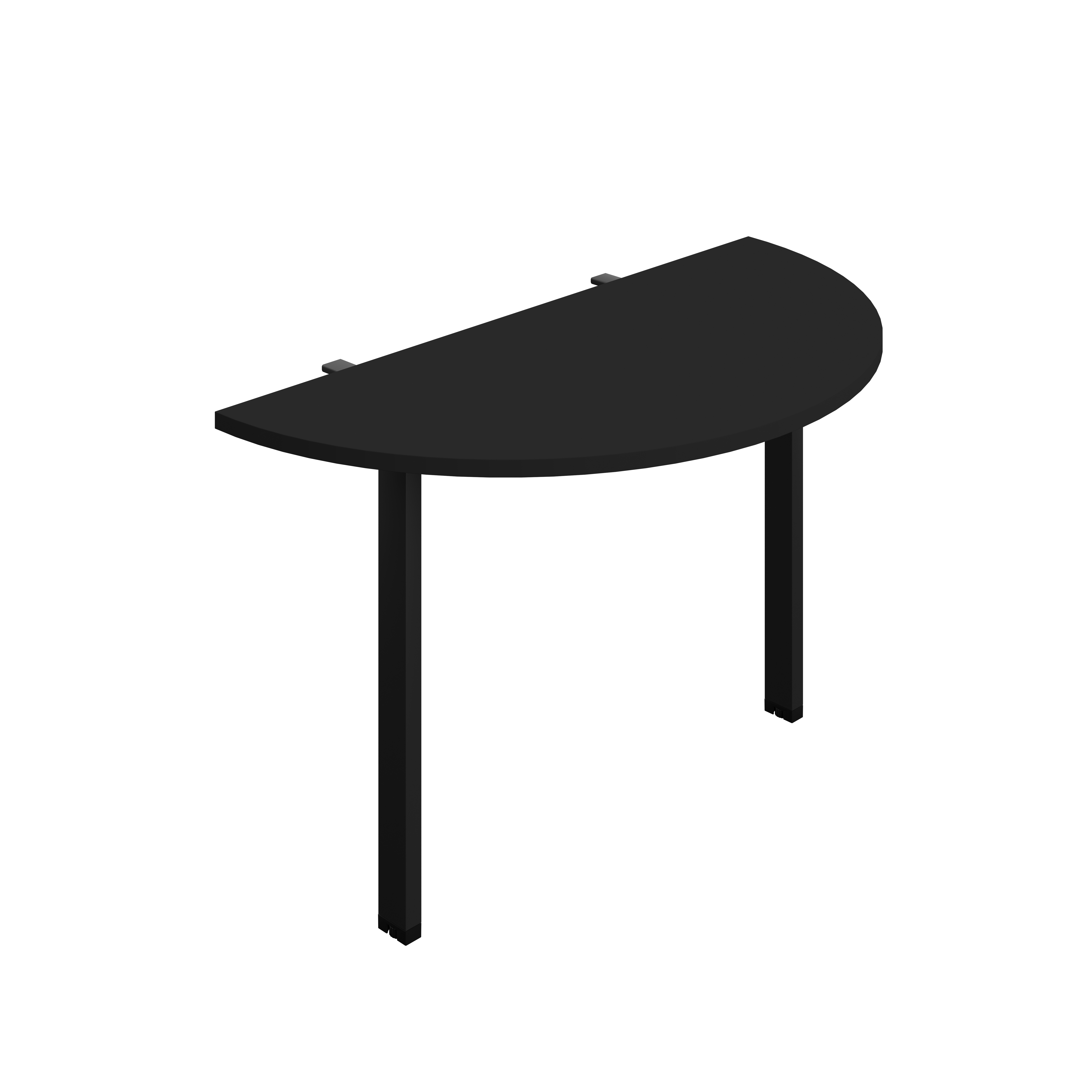 Synergy Screen Depth D-End Single Person Bench : Goal Post Leg : 1200 | 600 | Black/Black