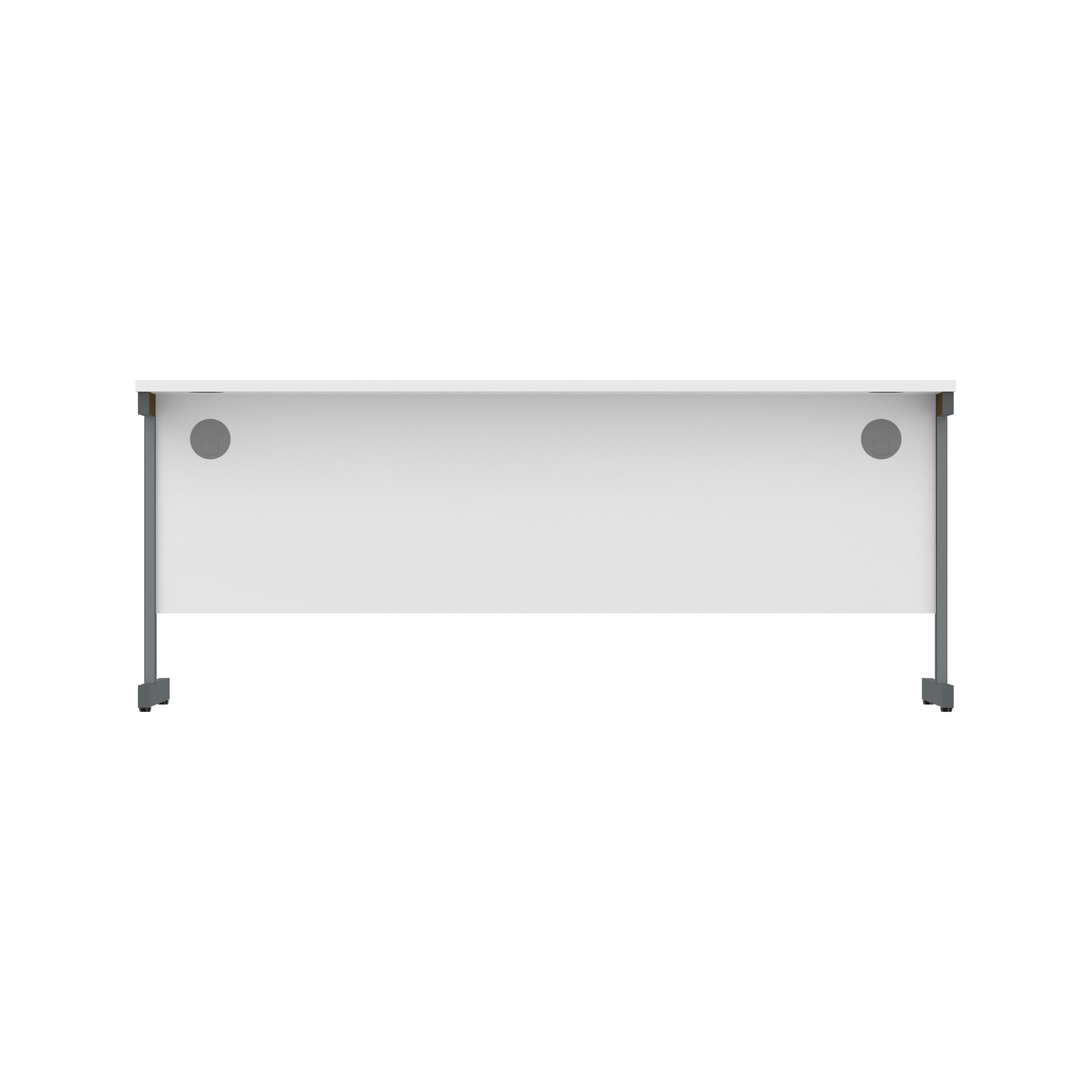 Office Rectangular Desk with Steel Single Upright Cantilever Frame (FSC) | 1800X800 | Arctic White/Graphite thumbnail 4