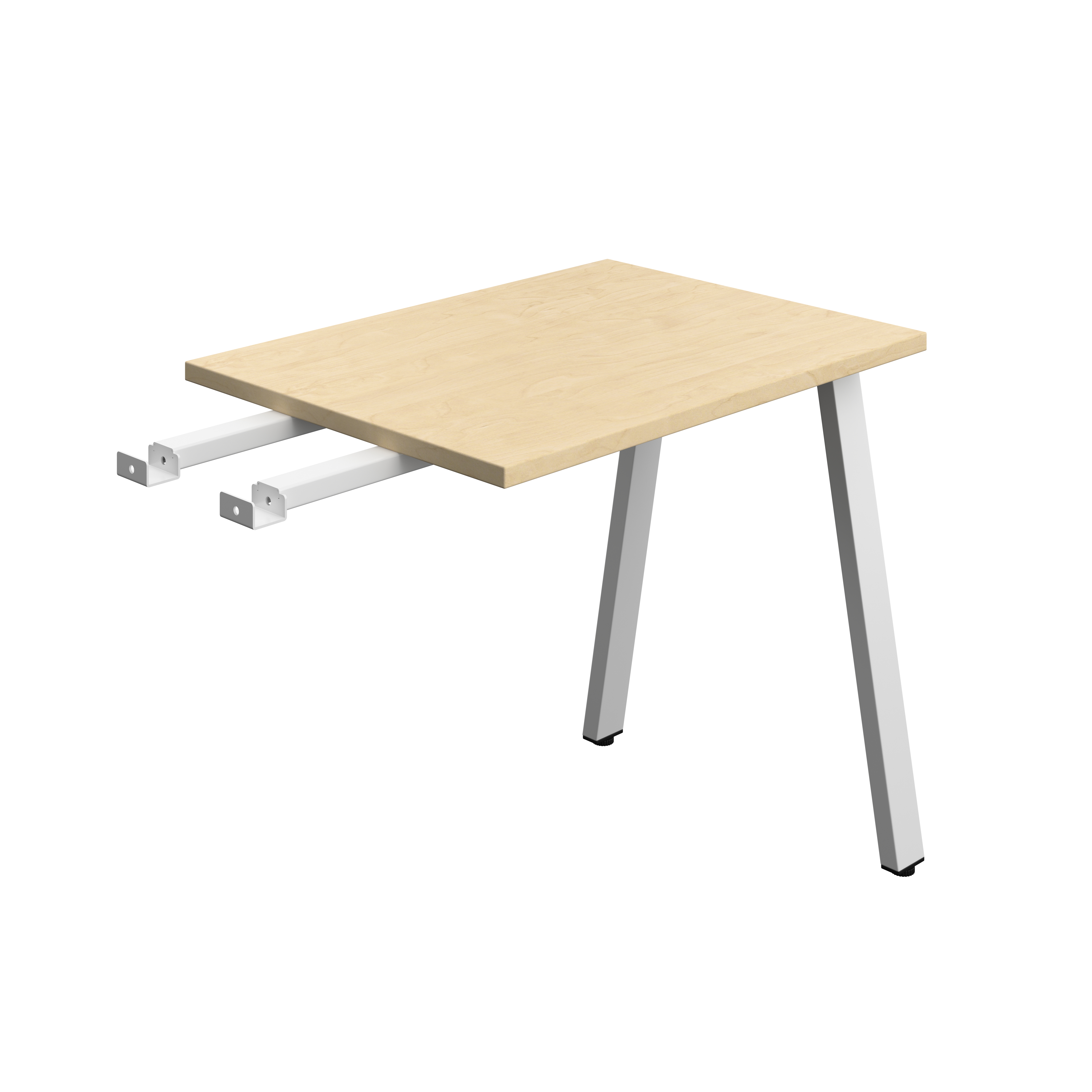 Synergy Bench with Return : A-Frame Leg | 800 X 600 | Maple/Silver