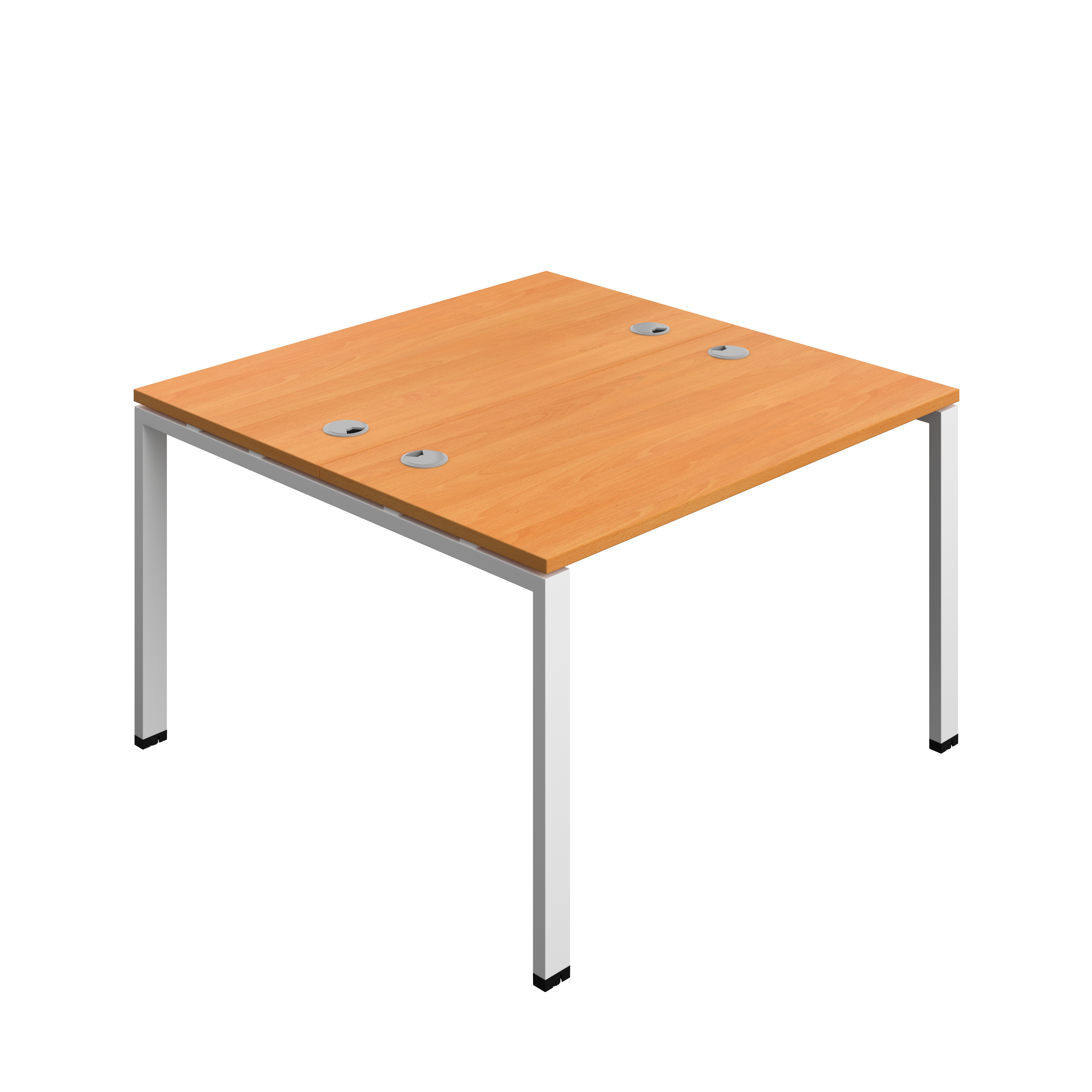 Synergy Bench with Cable Ports: 2 Person (FSC) : Goal Post Leg : 1200 | 700 | Beech/White