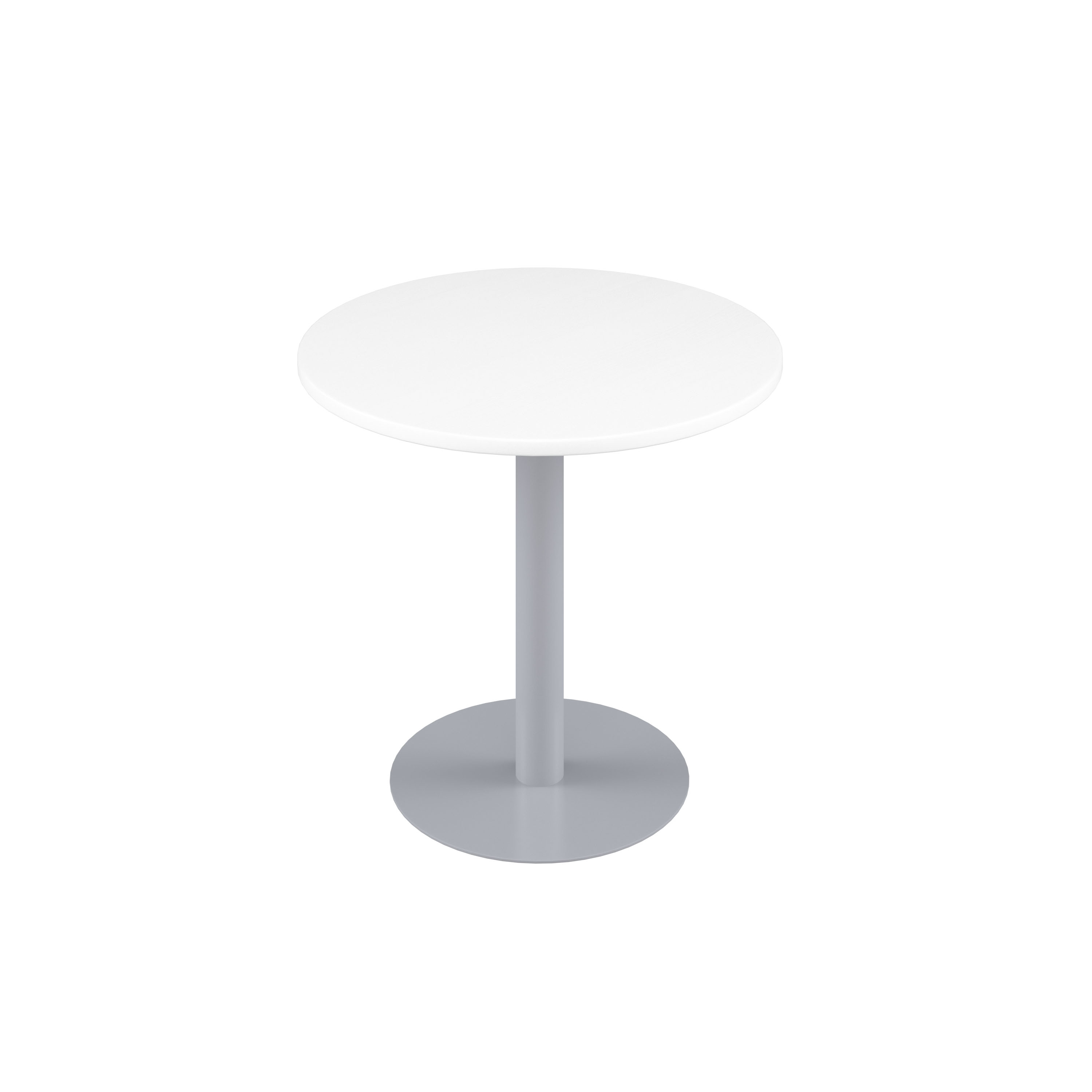 Contract Table Mid (FSC) | 600mm | White/Silver