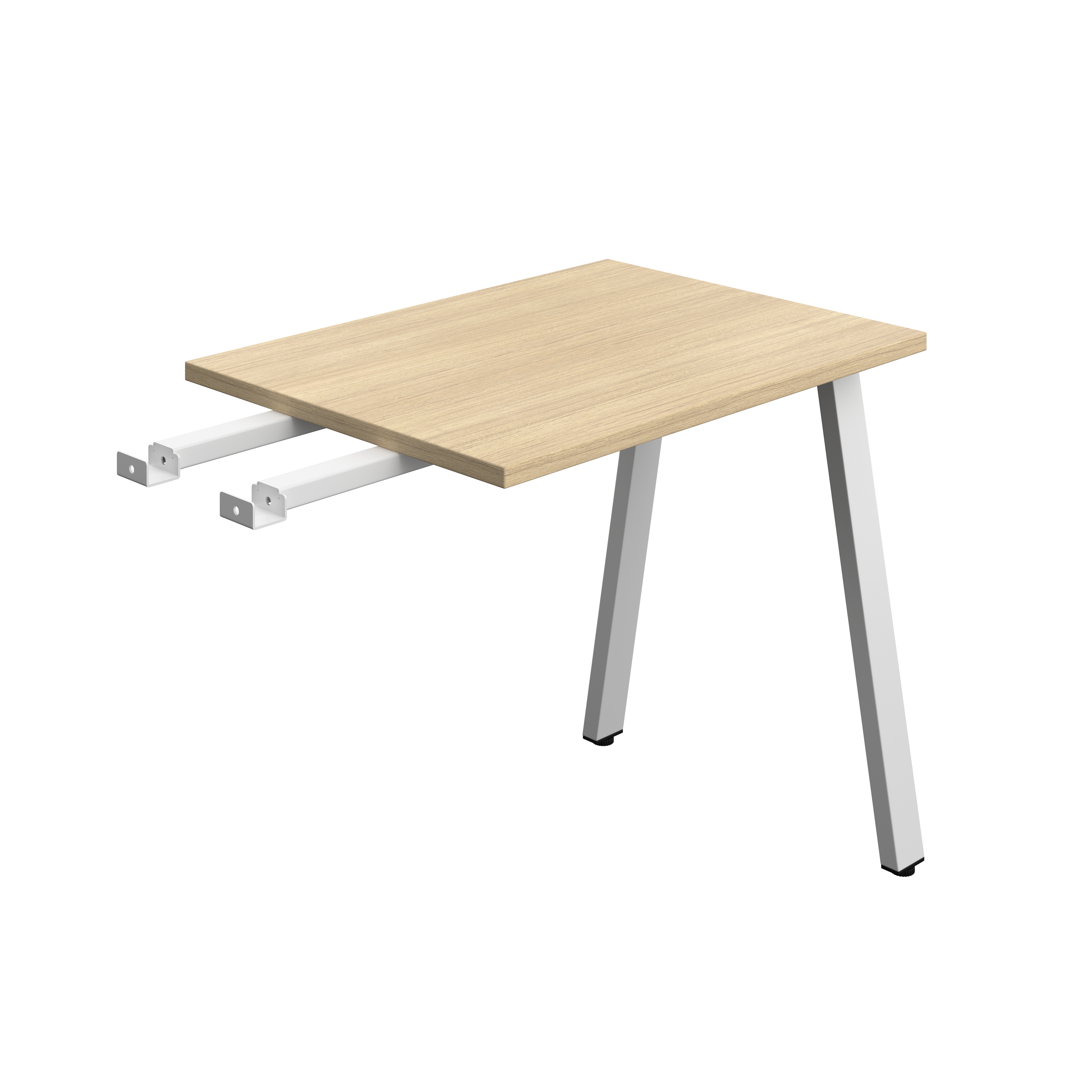 Synergy Bench with Return : A-Frame Leg | 800 X 600 | Nova Oak/Silver