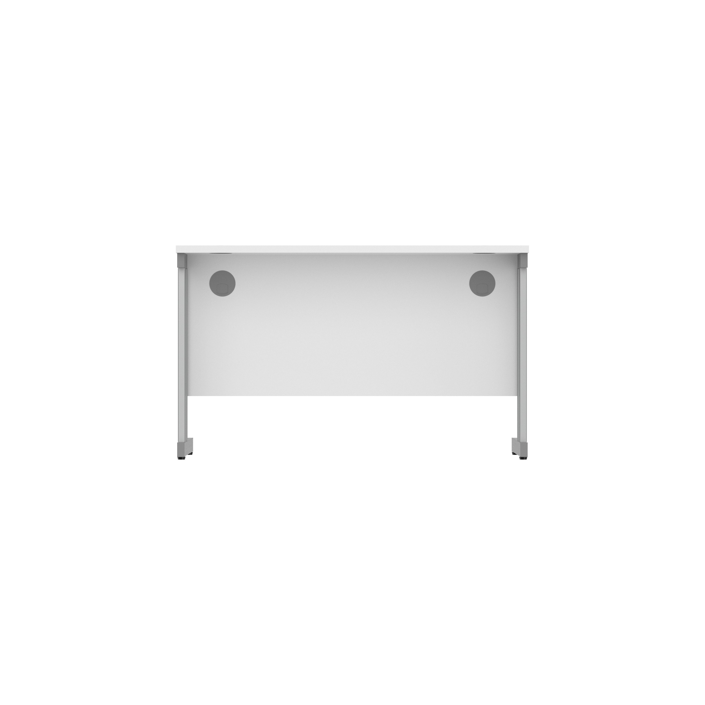Office Rectangular Desk with Steel Double Upright Cantilever Frame (FSC) | 1200X800 | Arctic White/Graphite thumbnail 5