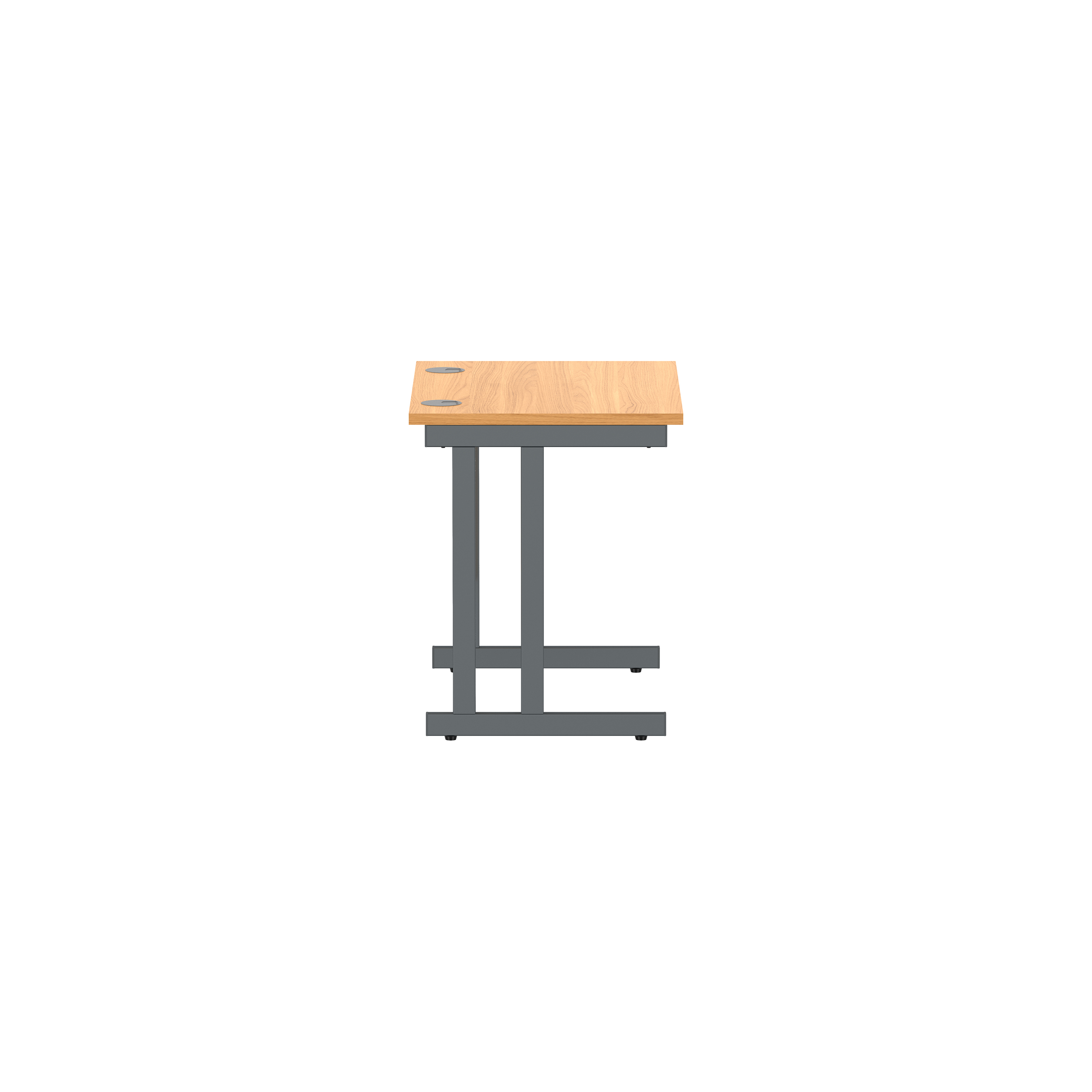 Office Rectangular Desk with Steel Double Upright Cantilever Frame (FSC) | 800X600 | Norwegian Beech/Graphite thumbnail 4