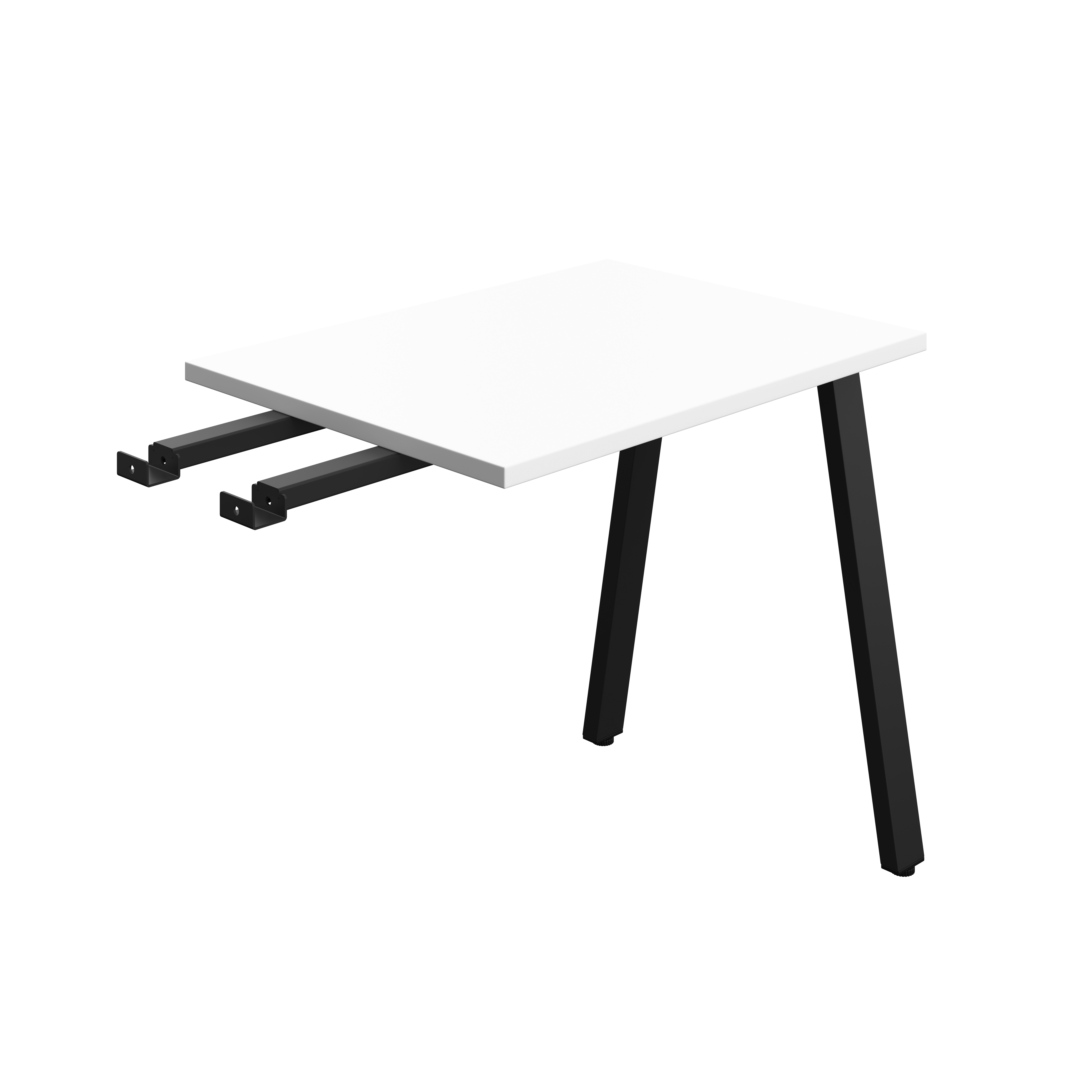 Synergy Bench with Return : A-Frame Leg | 800 X 600 | White/Black