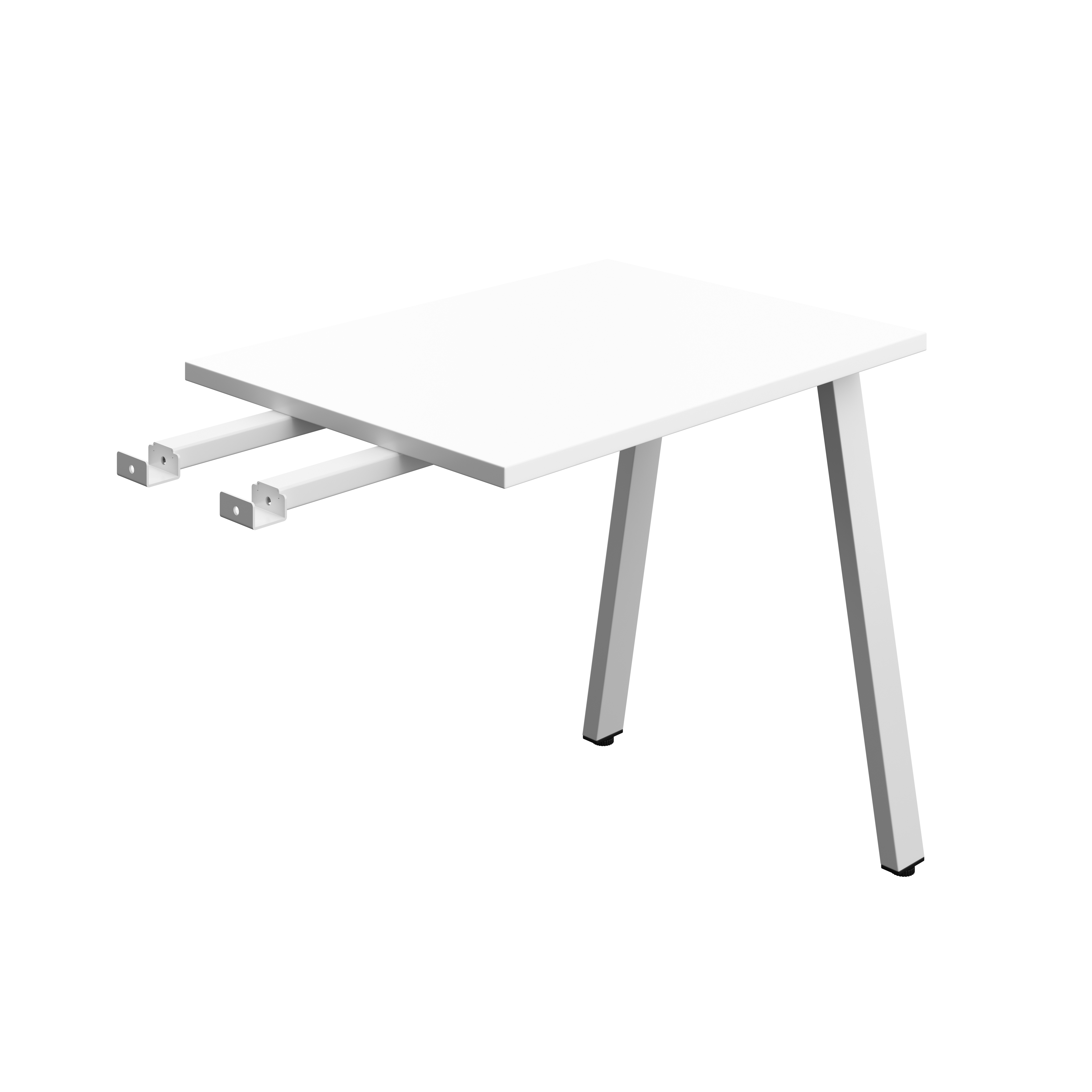 Synergy Bench with Return : A-Frame Leg | 800 X 600 | White/Silver