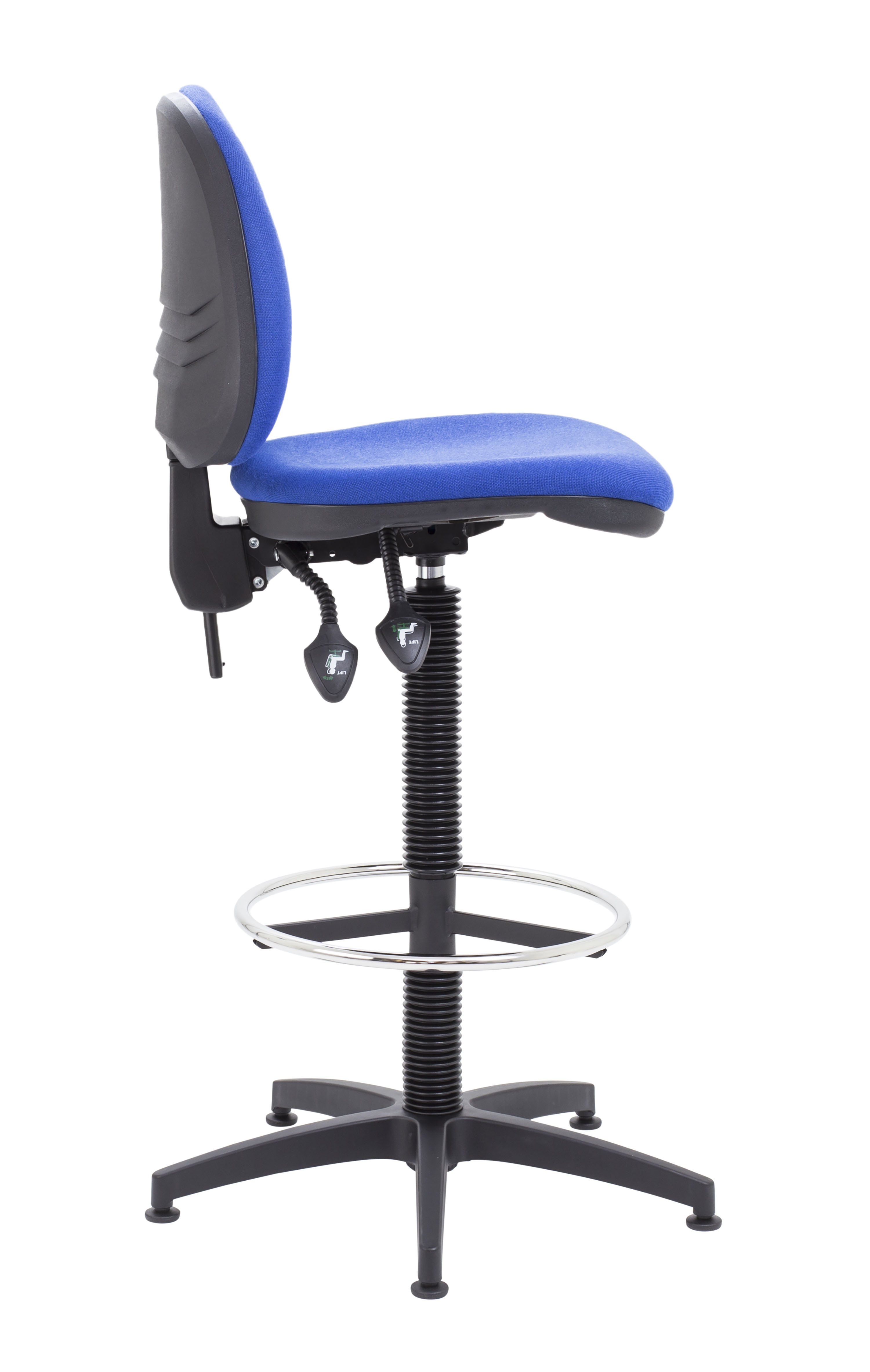 Concept Mid-Back Fixed Draughtsman-Kit Chair | Royal Blue thumbnail 3