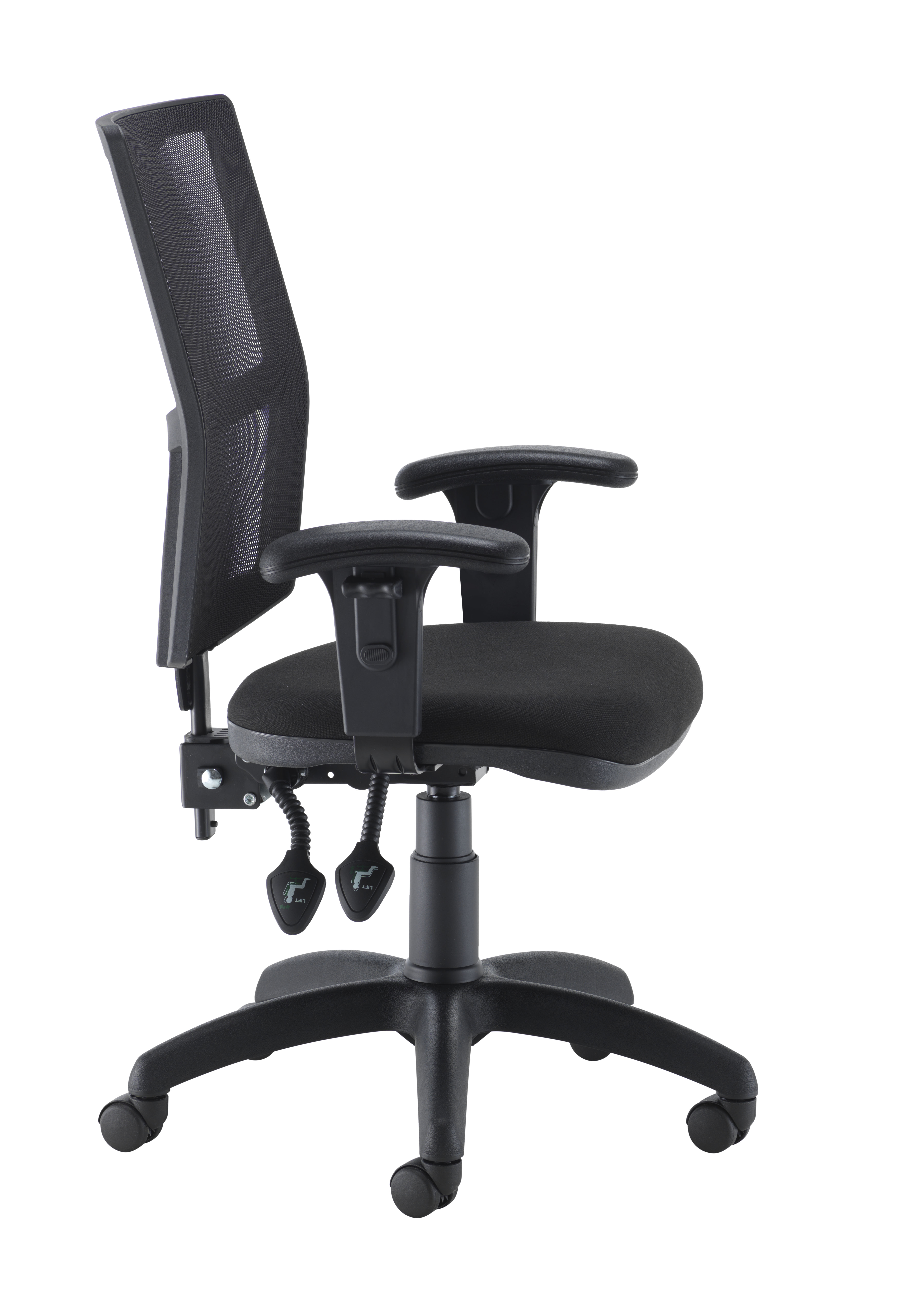 Calypso 2 Mesh Office Chair | Adjustable Arms | Black thumbnail 3