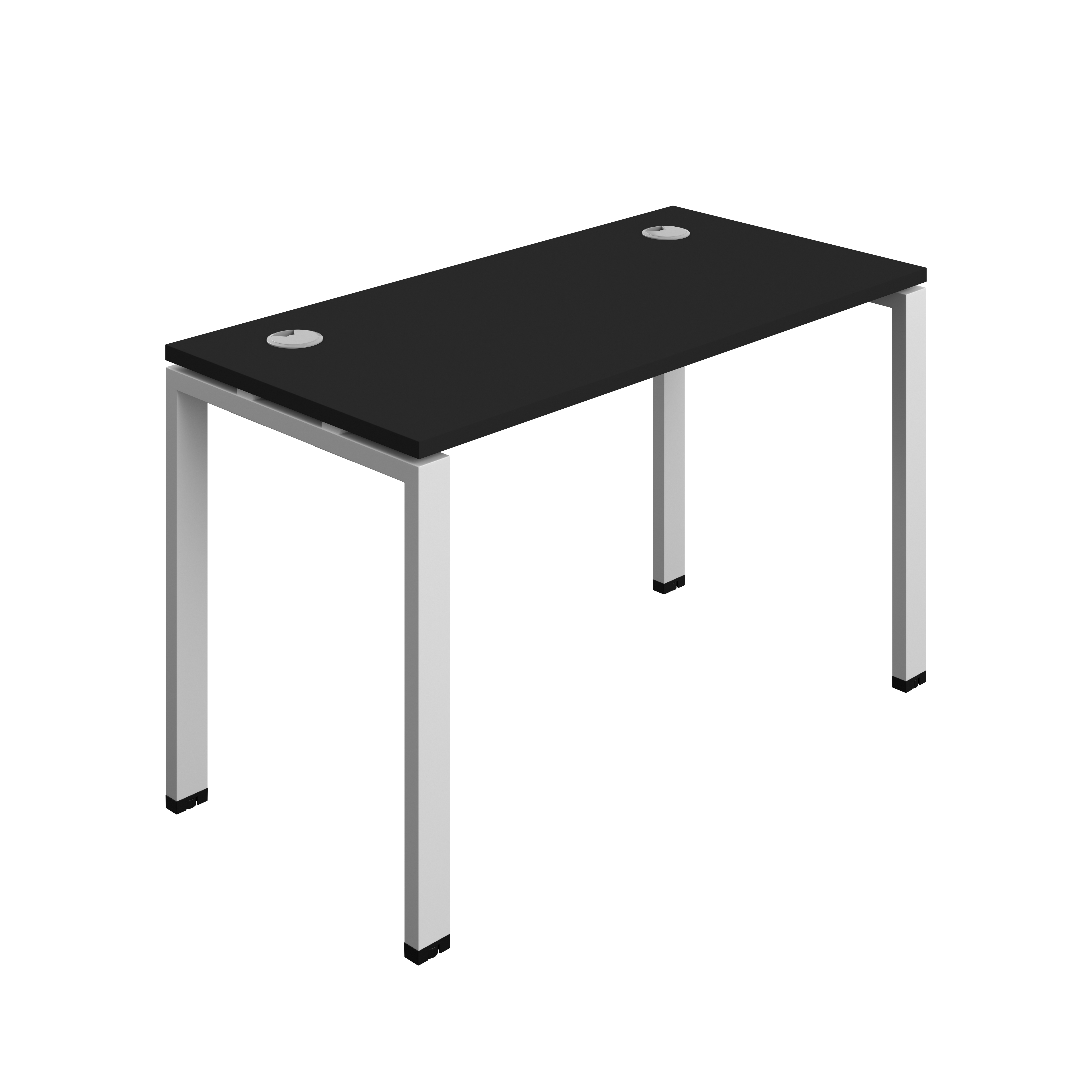 Synergy Bench with Cable Ports: 1 Person (FSC) : Goal Post Leg : 1200 | 700 | Black/Silver