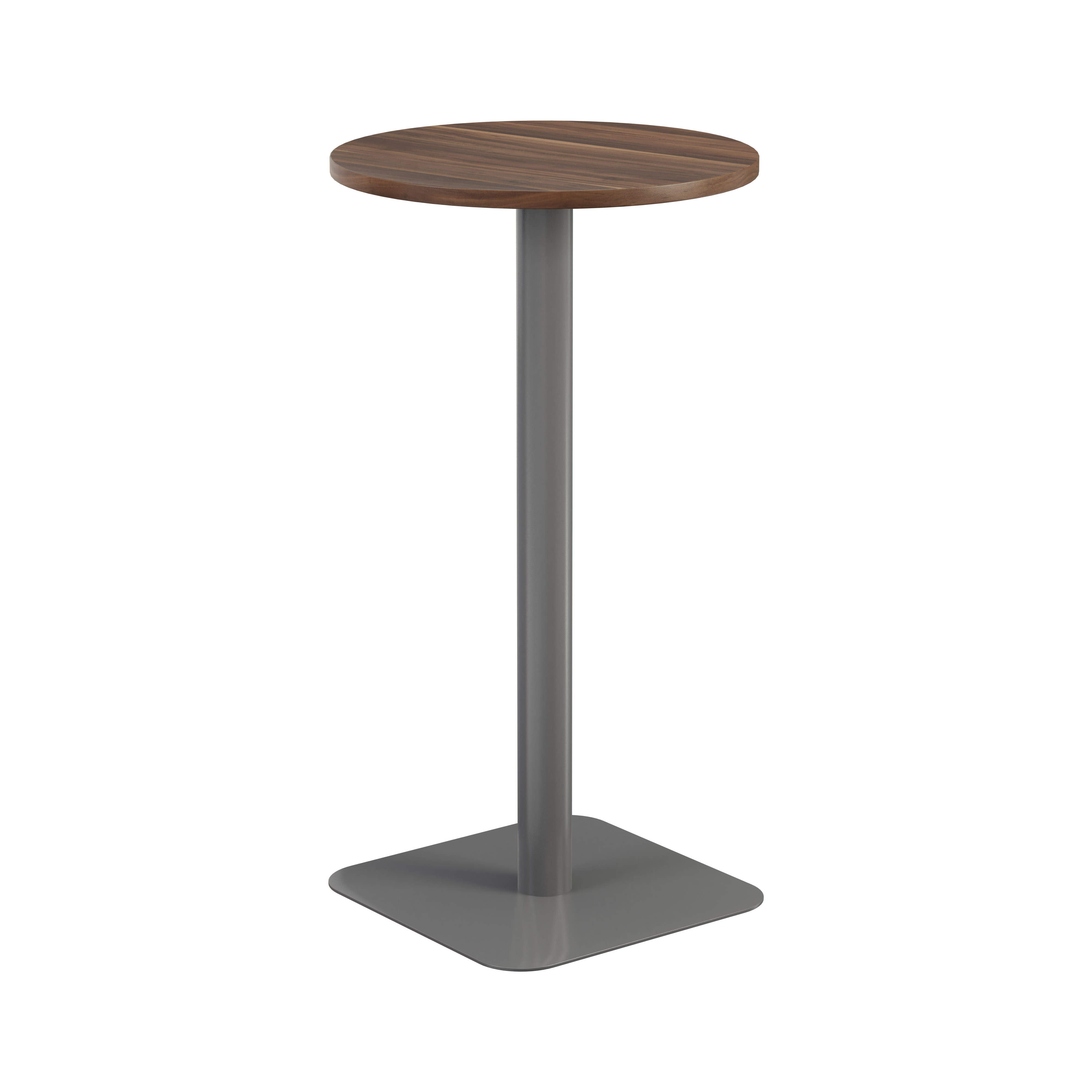 Contract Table High (FSC) | 600mm | Dark Walnut/Silver