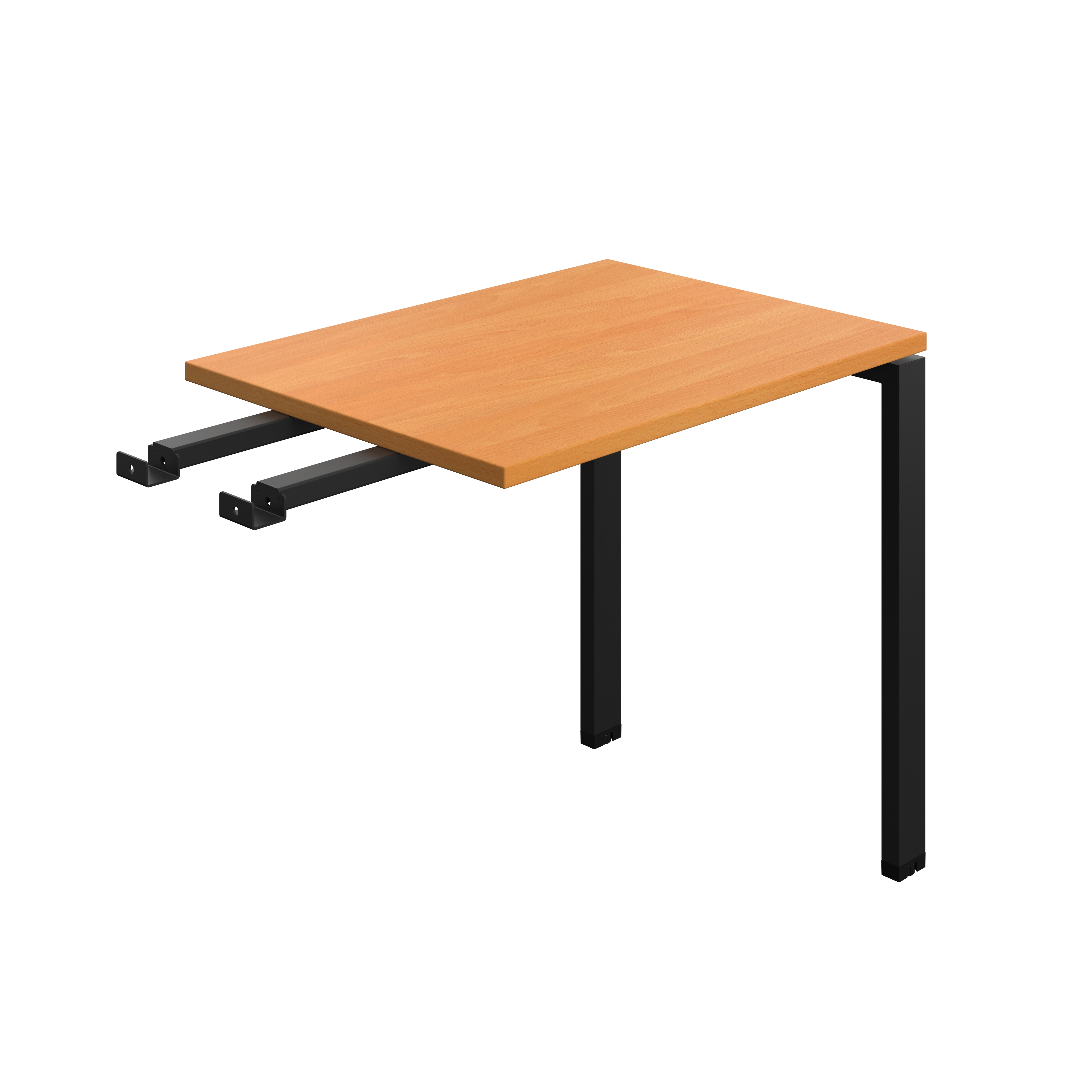 Synergy Bench with Return : Goal Post Leg | 800 X 600 | Beech/Black
